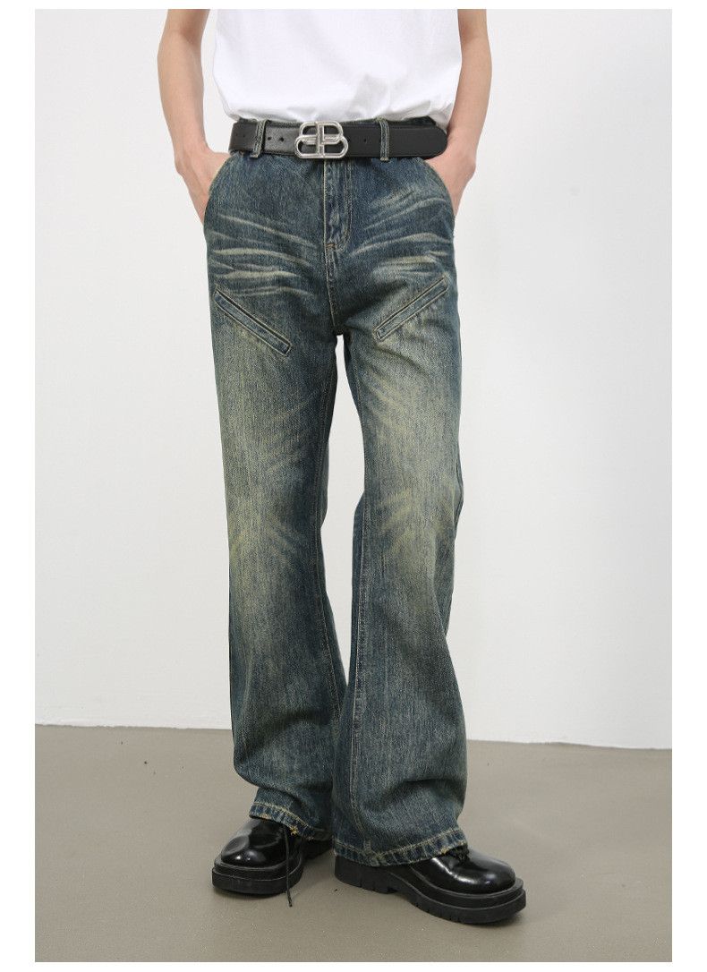 Japanese Brand × Vintage American street men's distressed washed loose flared jeans Size US 32 / EU 48 - 2 Thumbnail