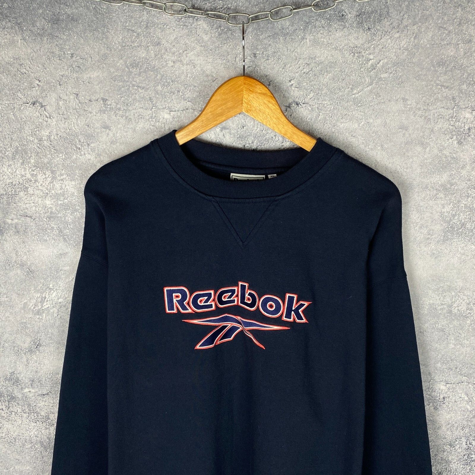 Reebok Reebok Big Logo Vintage Sweatshirt Men's Size XL Blue ` Size US XL / EU 56 / 4 - 2 Thumbnail