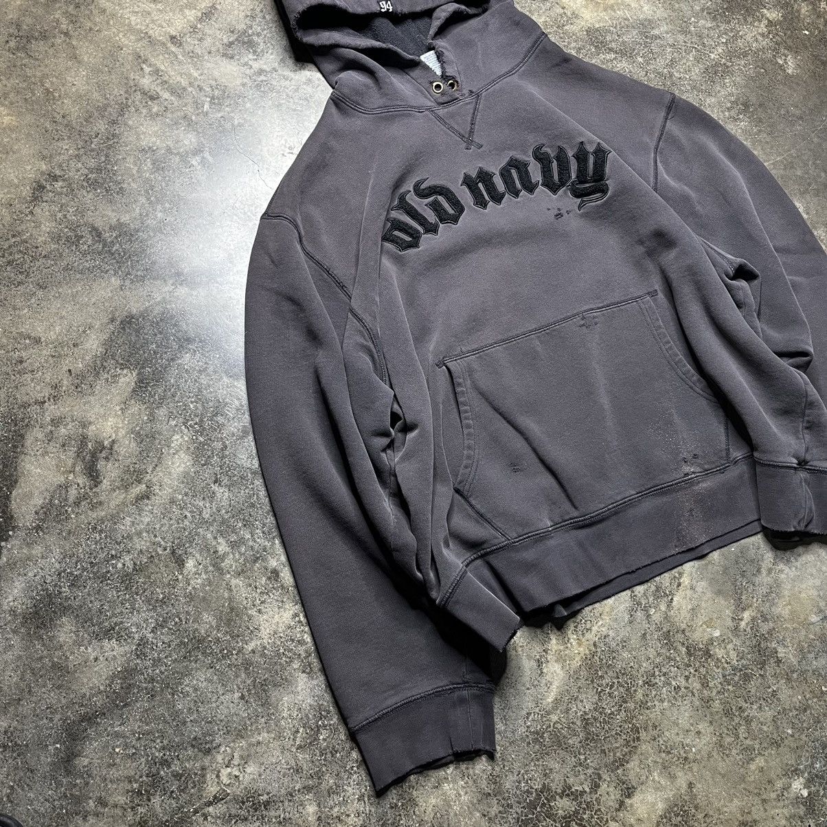 Old Navy × Vintage vintage old navy faded black distressed hoodie Size US XL / EU 56 / 4 - 2 Thumbnail