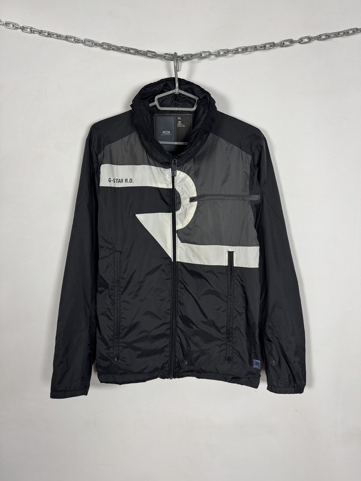 G-Star Men’s G-Star Raw Zip Jacket Windbreaker Black Size XL Size US XL / EU 56 / 4 - 1 Thumbnail