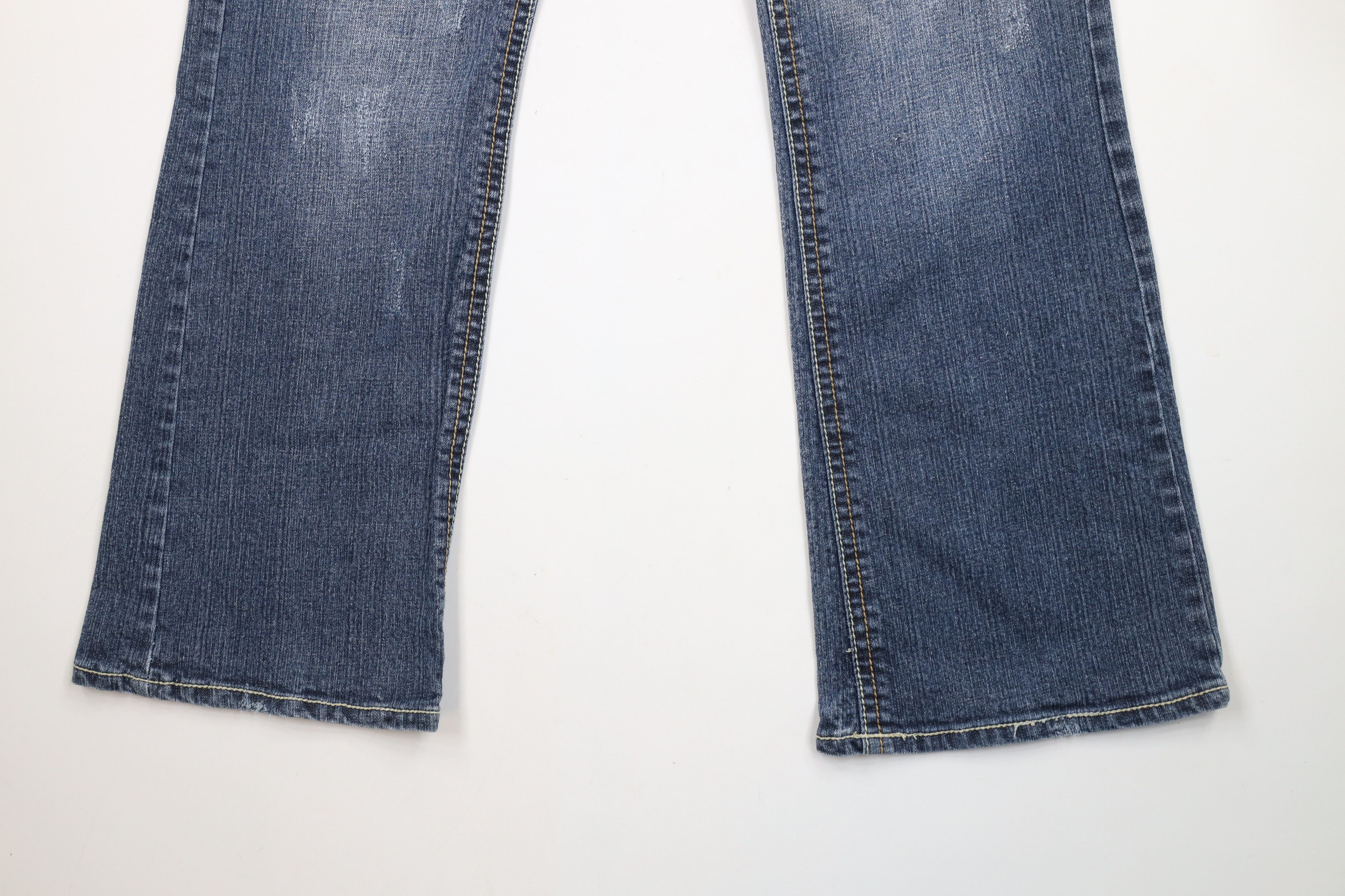 Vintage Vintage Y2K Streetwear Thick Stitch Flared Denim Jeans Size 40" / US 18 - 4 Thumbnail