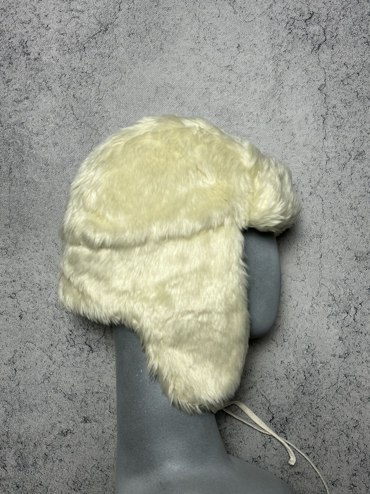 Hysteric Glamour Vintage Y2K White Fuzzy Ushanka Beanie Hat Mohair Faux Fur Size ONE SIZE - 6 Thumbnail