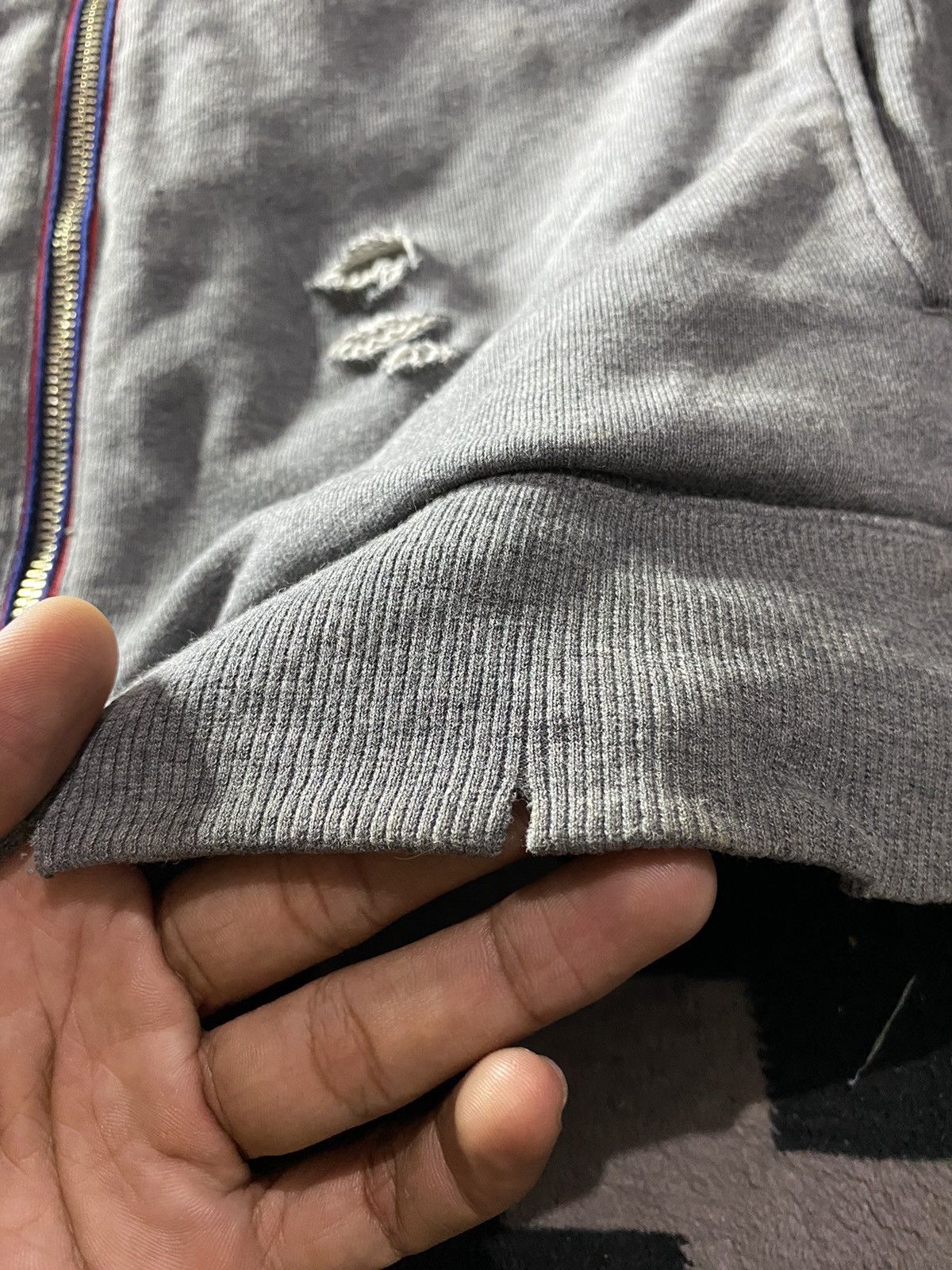 Beauty Beast × If Six Was Nine × Le Grande Bleu (L.G.B.) Vintage ifsixwasnine style NICOLE fur Distressed zip hoodie Size US L / EU 52-54 / 3 - 6 Thumbnail