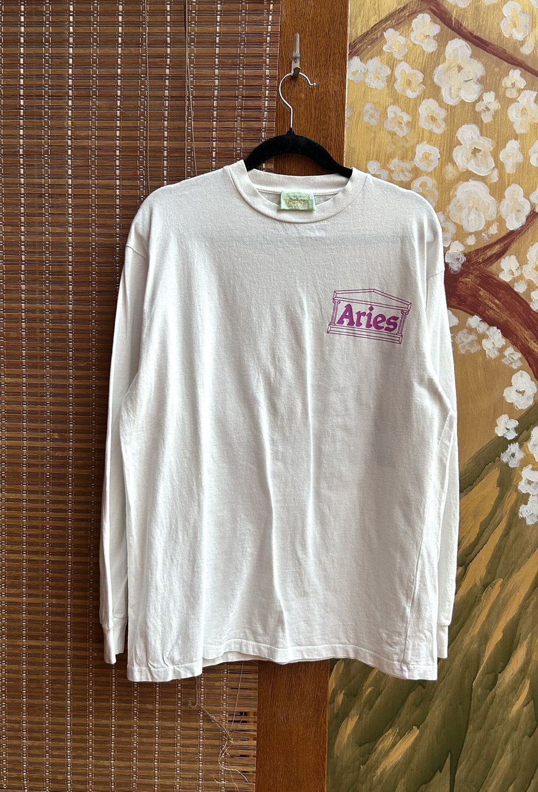 Aries Aries Aries Graphic Print Logo White Long Sleeve T-Shirt Size US L / EU 52-54 / 3 - 2 Thumbnail