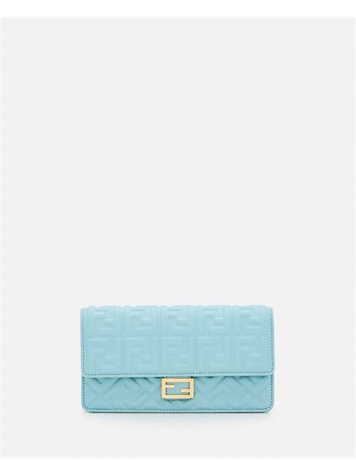 Fendi o1s1wg111225 Size: OS/Wallet On Chain Baguette in Light Blue Size ONE SIZE - 1 Thumbnail