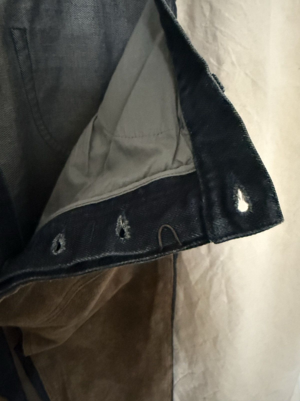 Maison Margiela Maison Margiela Suede and Denim straight jeans Size US 33 - 10 Thumbnail