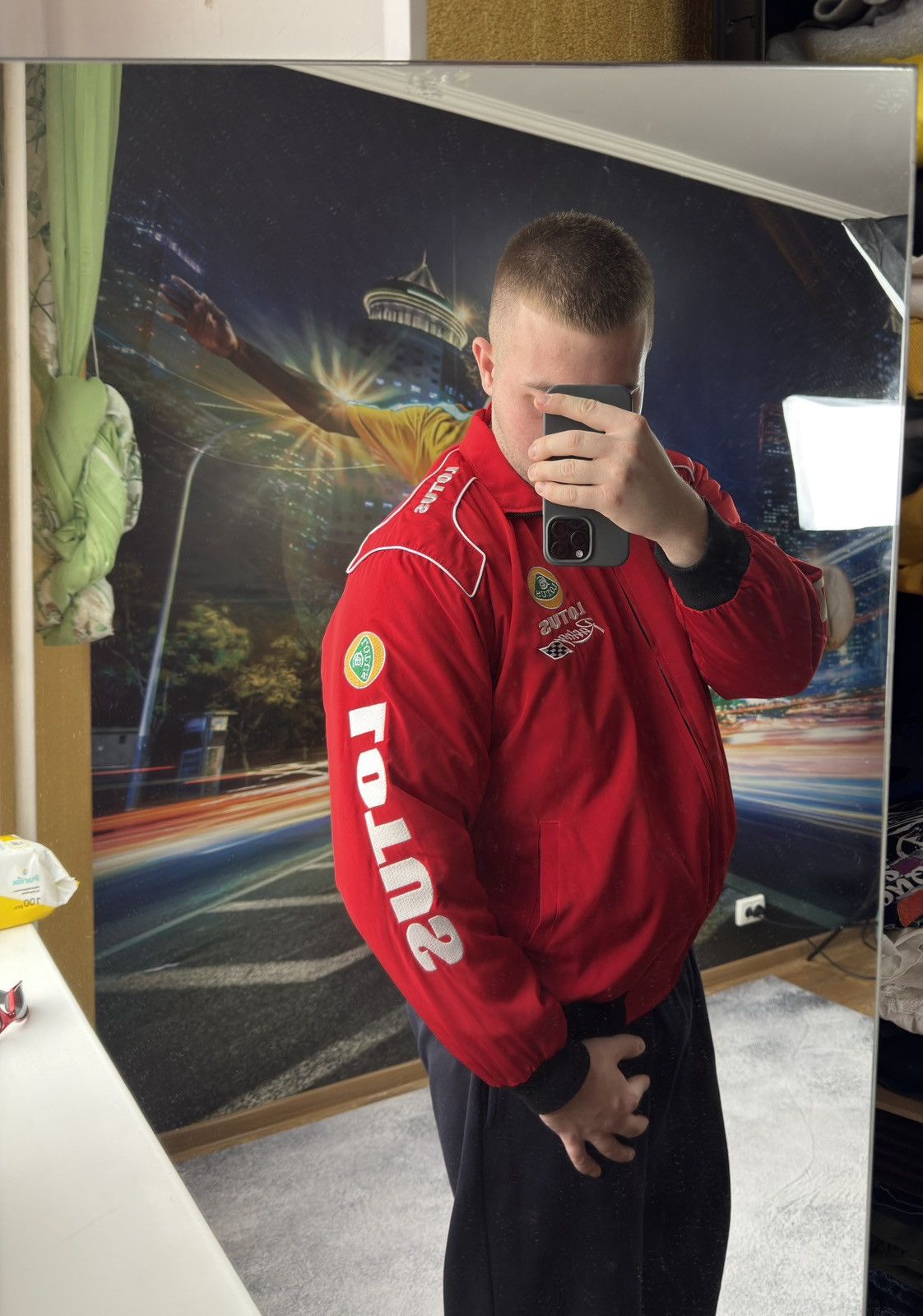 Formula 1 VTG Renault Lotus F1 Racing Team Bomber Jacket Motorsport Size US XL / EU 56 / 4 - 14 Thumbnail