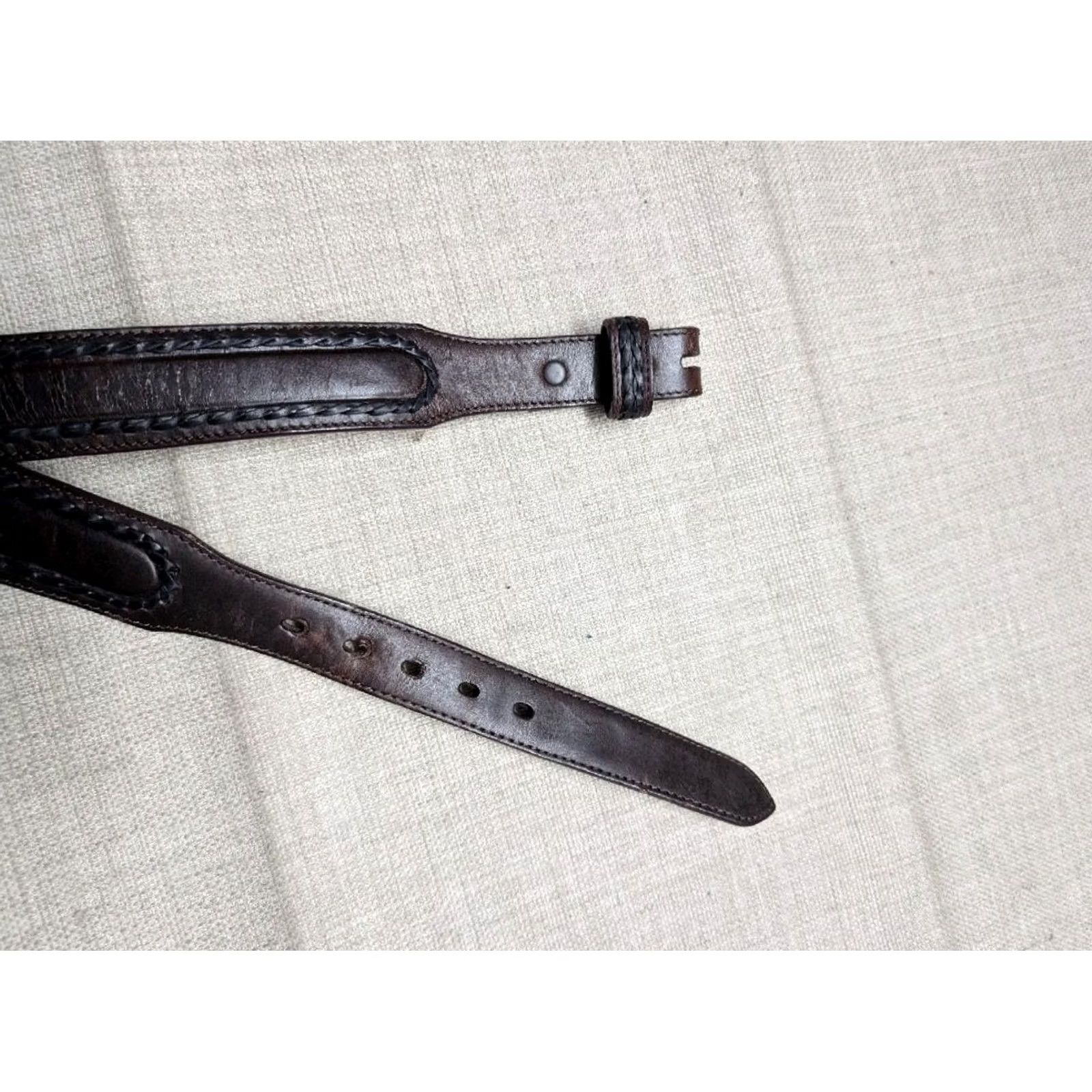 Vintage VINTAGE RESISTOL buckle belt WESTERN leather 40 cowhide RANGER tapered cowboy Size 40 - 3 Thumbnail