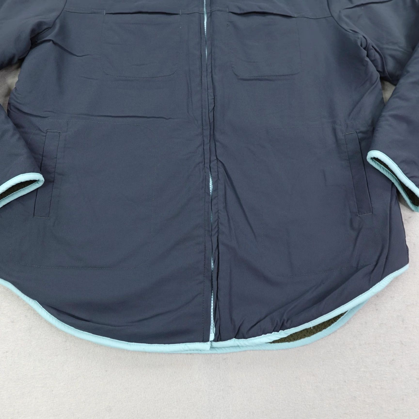 Vintage Title Nine Jacket Womens M Reversible Blue Green Fleece Reversible Coat Size M / US 6-8 / IT 42-44 - 3 Thumbnail
