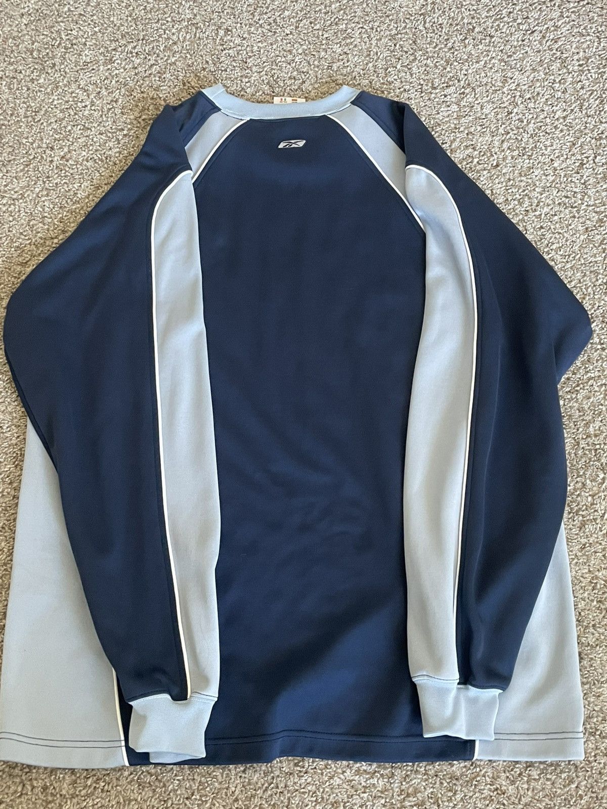 Reebok Vintage Y2K navy blue/baby blue two tone long sleeve Size US XXL / EU 58 / 5 - 4 Thumbnail