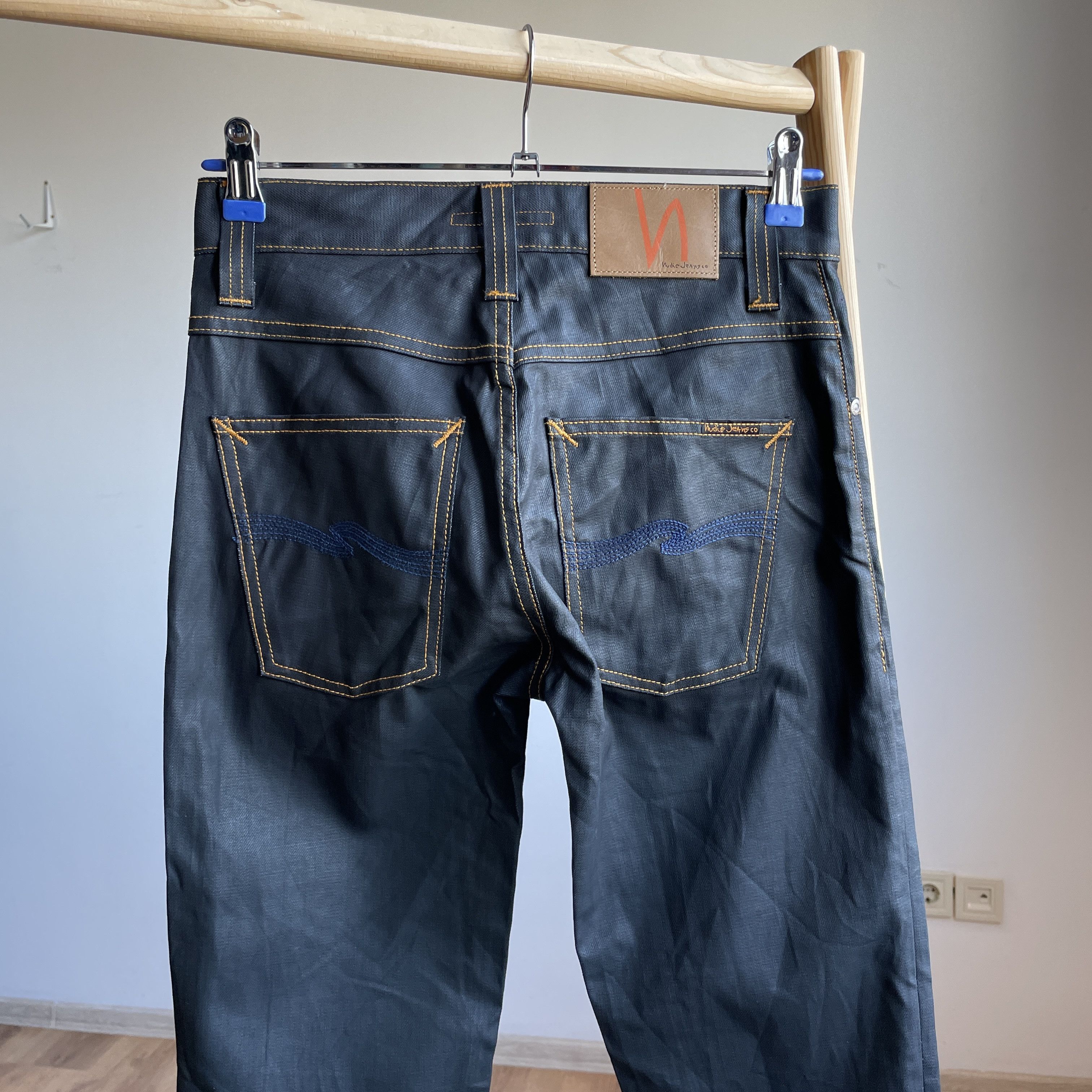 Nudie Jeans Nudie Jeans Grim Tim Used Black Coated Slim Denim Size 28x32 Size US 28 / EU 44 - 4 Thumbnail