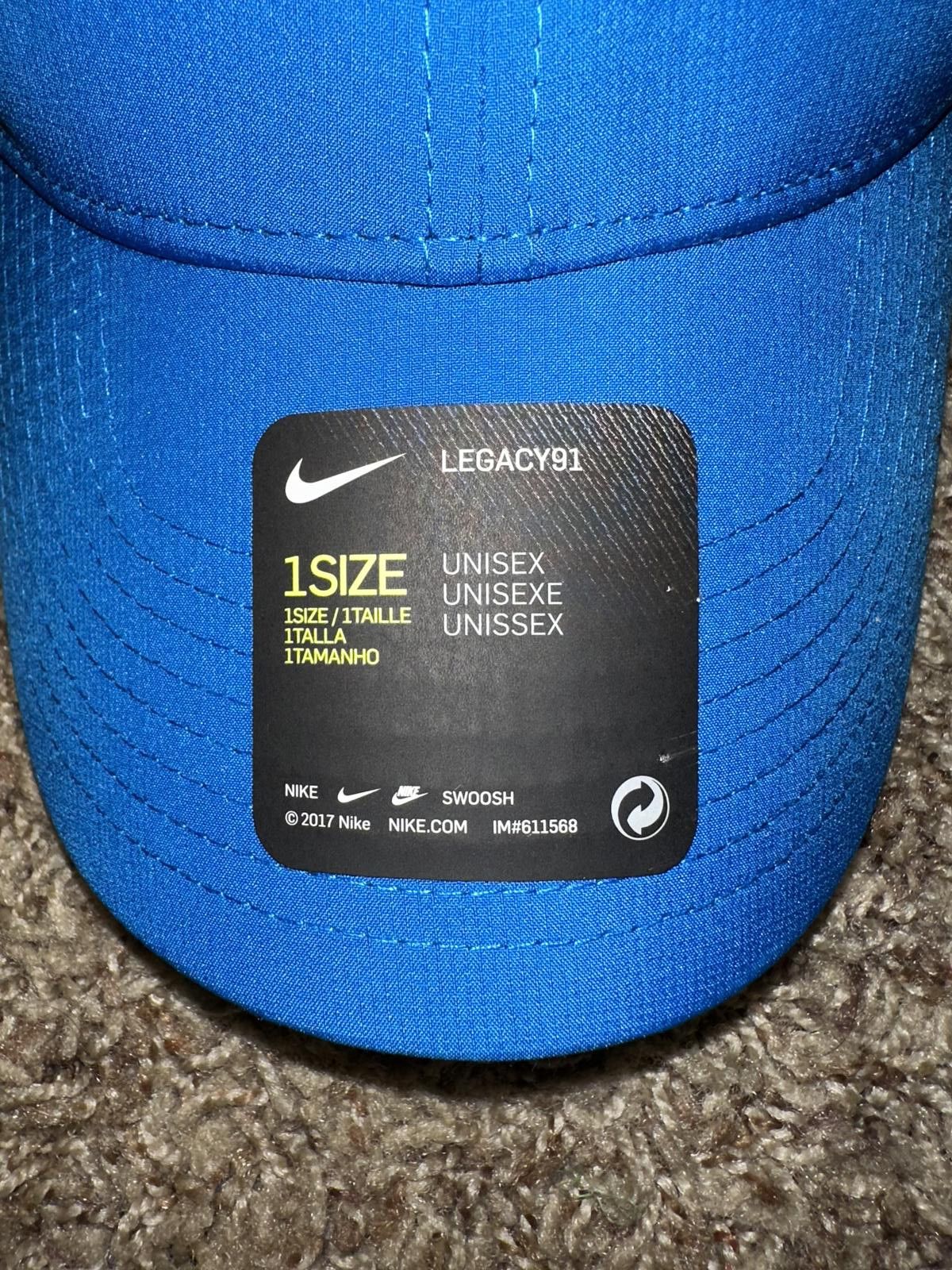 Nike Nike Legacy91 Adult Unisex Golf Blue Adjustable Strap Back Hat Size ONE SIZE - 4 Thumbnail