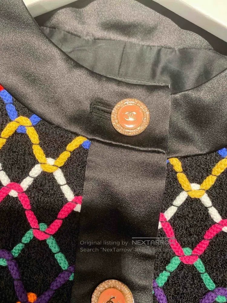 Chanel Chanel 22s colourful diamond checkered tweed jacket Size XS / US 0-2 / IT 36-38 - 2 Thumbnail