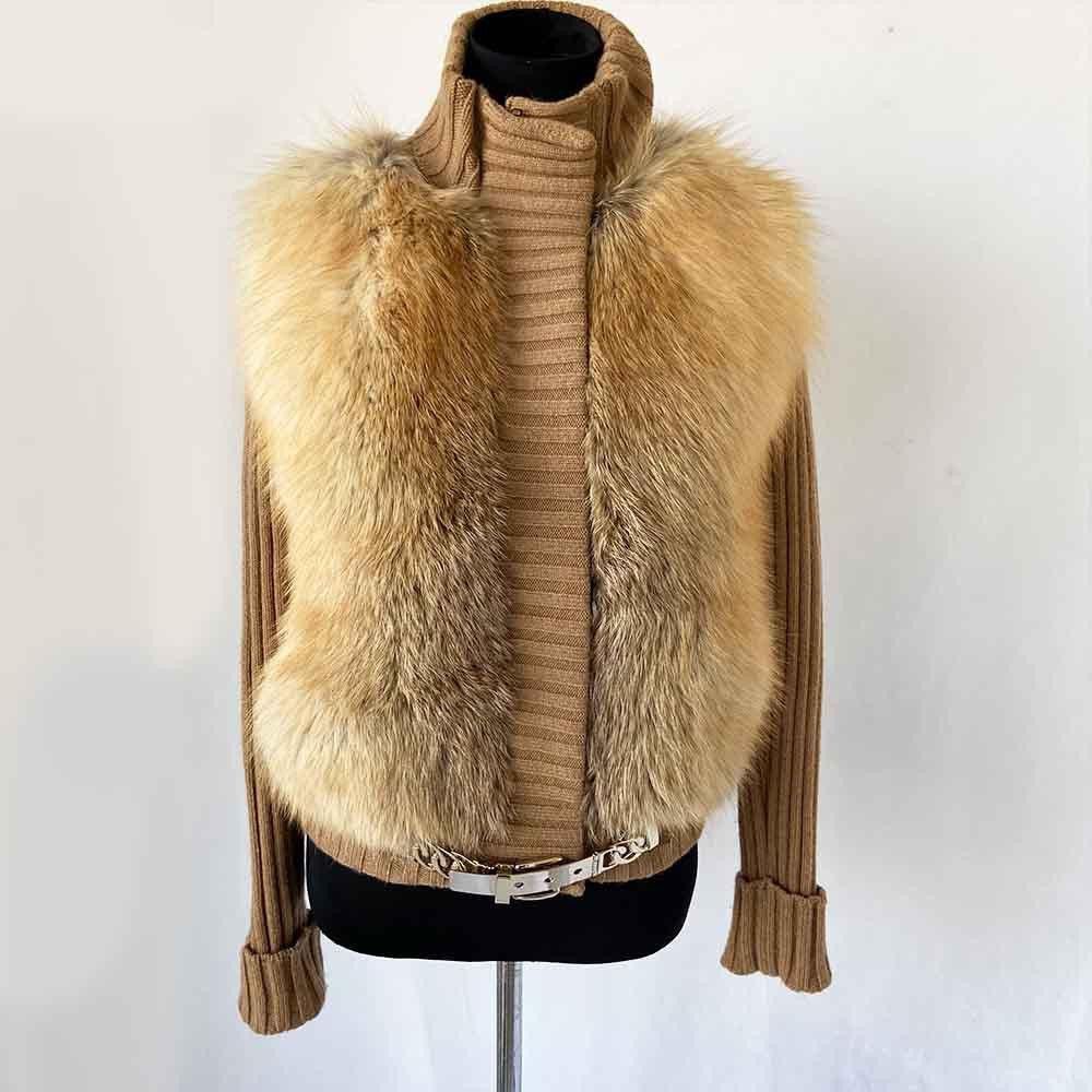 Gucci GUCCI FW 2010 Fox Fur Cardigan Jacket Camel Frida Giannini Size M / US 6-8 / IT 42-44 - 2 Thumbnail