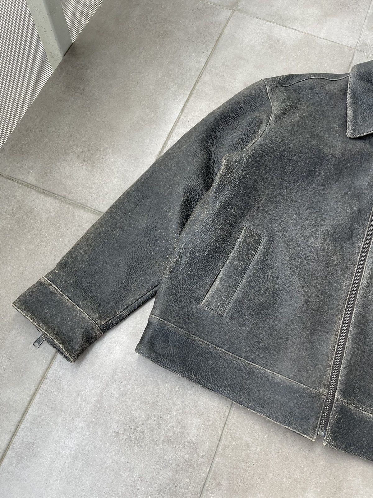 Wood Wood !DS! SS23 Wood Wood Jacob Gray Leather Jacket Size US XXL / EU 58 / 5 - 13 Thumbnail