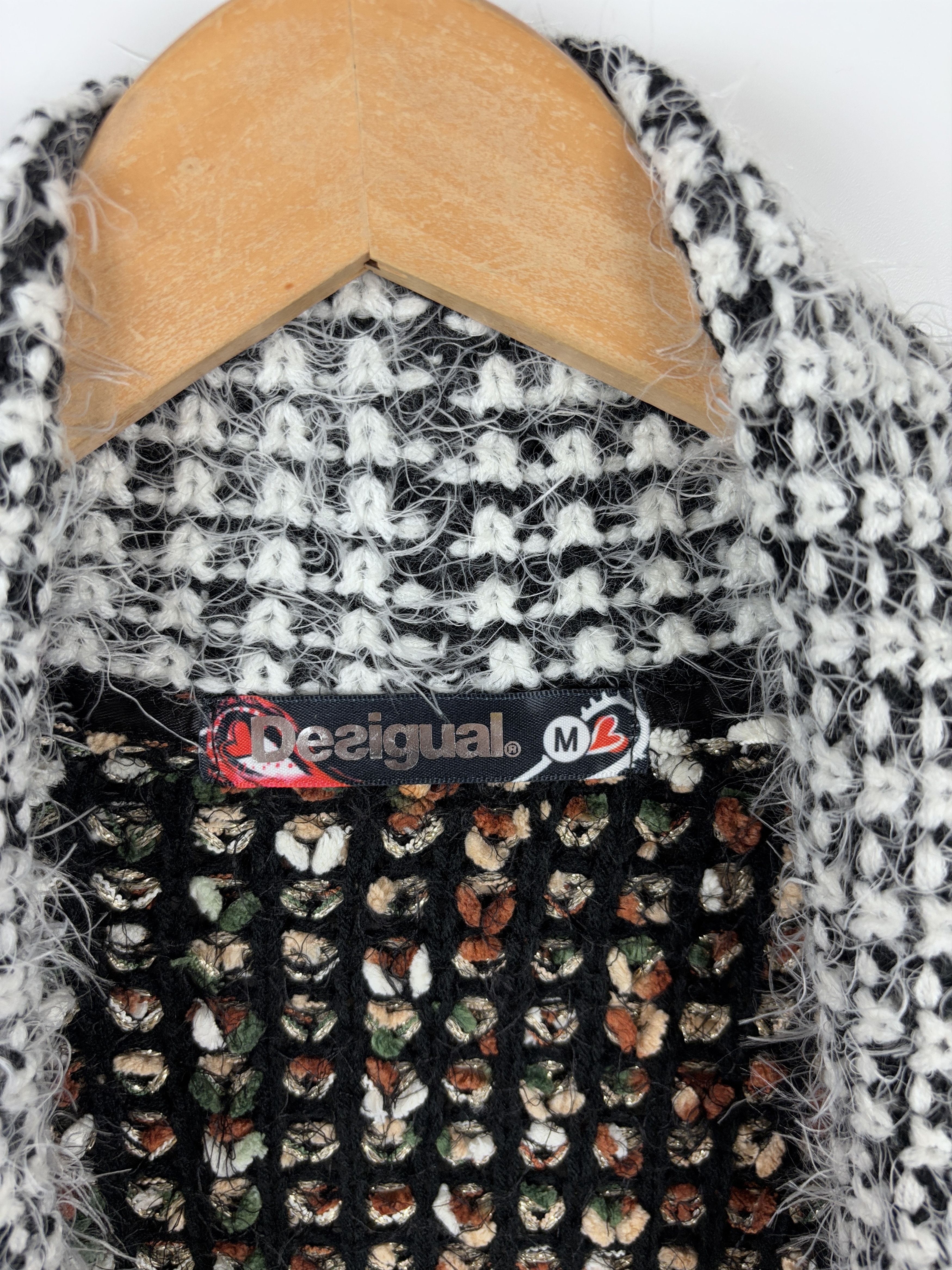 Desigual Desigual Open Knitted Cardigan Sweater Multicolor Size M Size M / US 6-8 / IT 42-44 - 4 Thumbnail