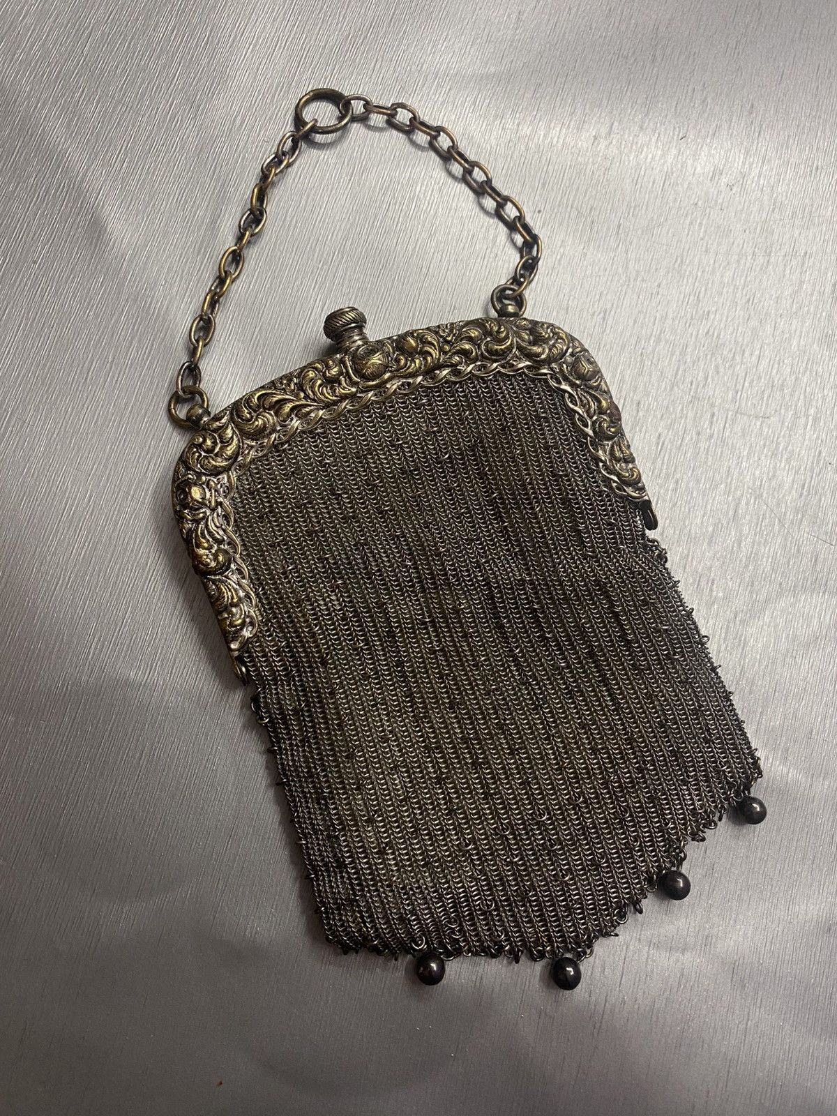 Antique Rivet Vintage Metal Mesh Wallet Antique Mesh Bag Size ONE SIZE - 1 Thumbnail