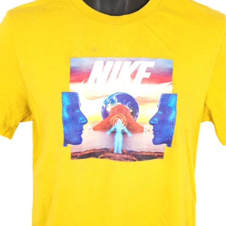 Nike Nike Air T Shirt Mens Small Yellow Sci Fi Art Futuristic Spiritual Streetwear Shirts Mens Size US S / EU 44-46 / 1 - 2 Thumbnail