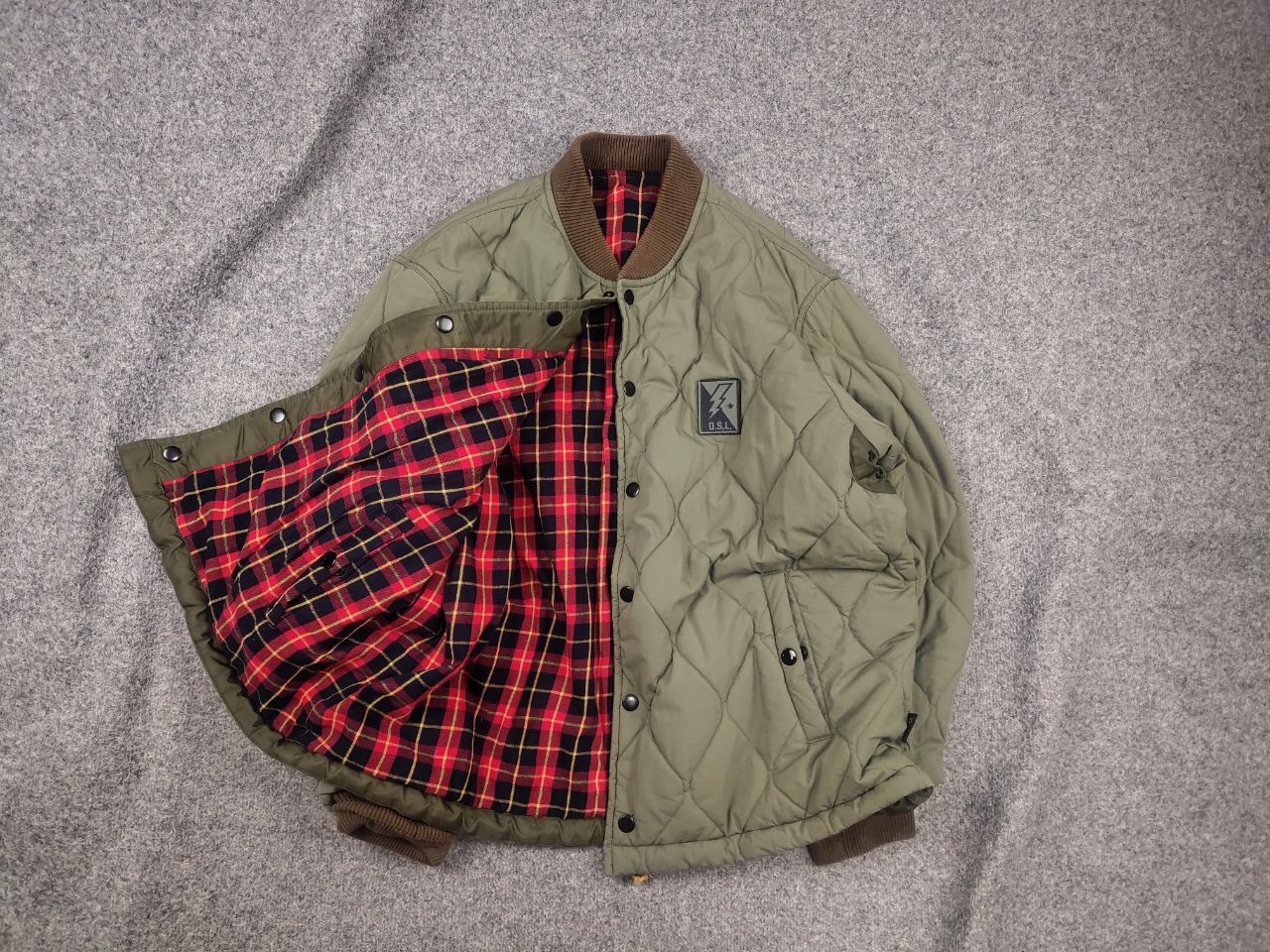 Diesel Reversible Quilted military Cordura Bomber Jacket
