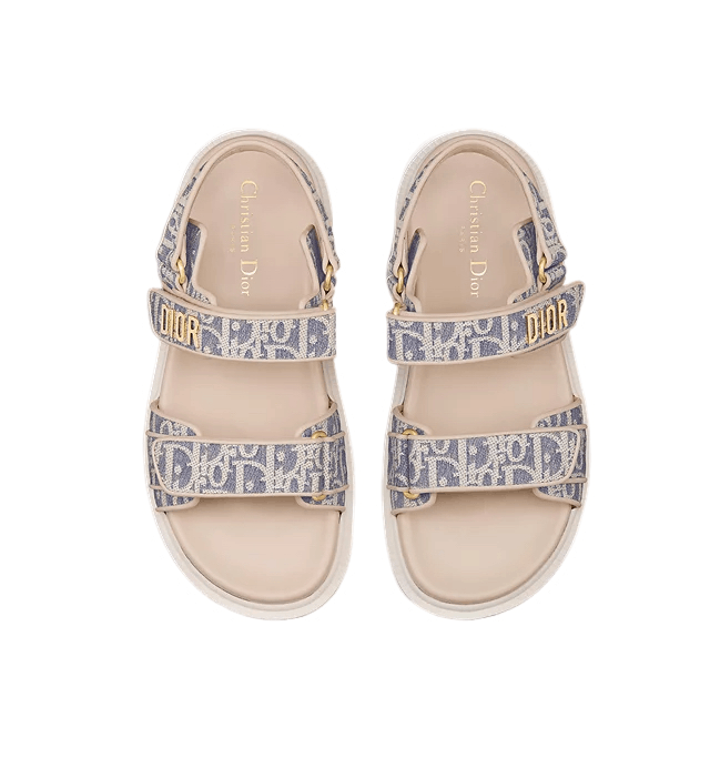 Dior DIOR Dioract $1350 Blue/Ecru Sandals New & Authentic Size US 6.5 / IT 36.5 - 3 Thumbnail