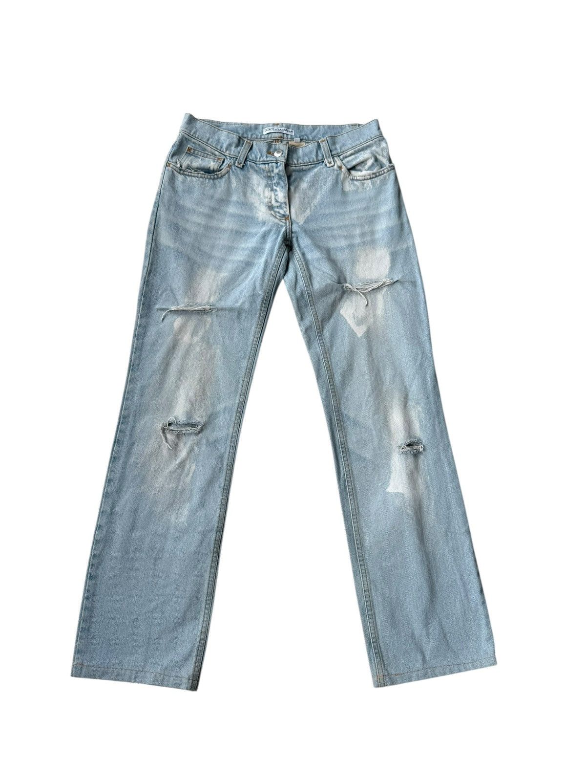 Dolce & Gabbana Dolce & Gabbana jeans baby blue Distressed denim Size 28" / US 6 / IT 42 - 1 Thumbnail