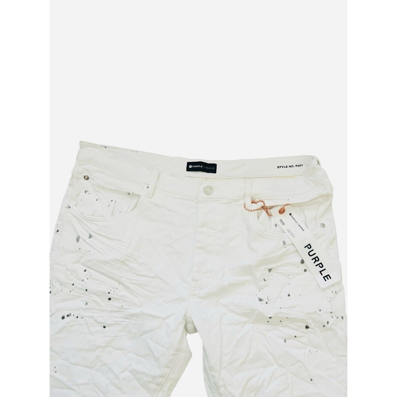 Purple Purple Brand Jeans Mens Slim Fit White P001 Size 40/34 Size US 40 / EU 56 - 5 Thumbnail