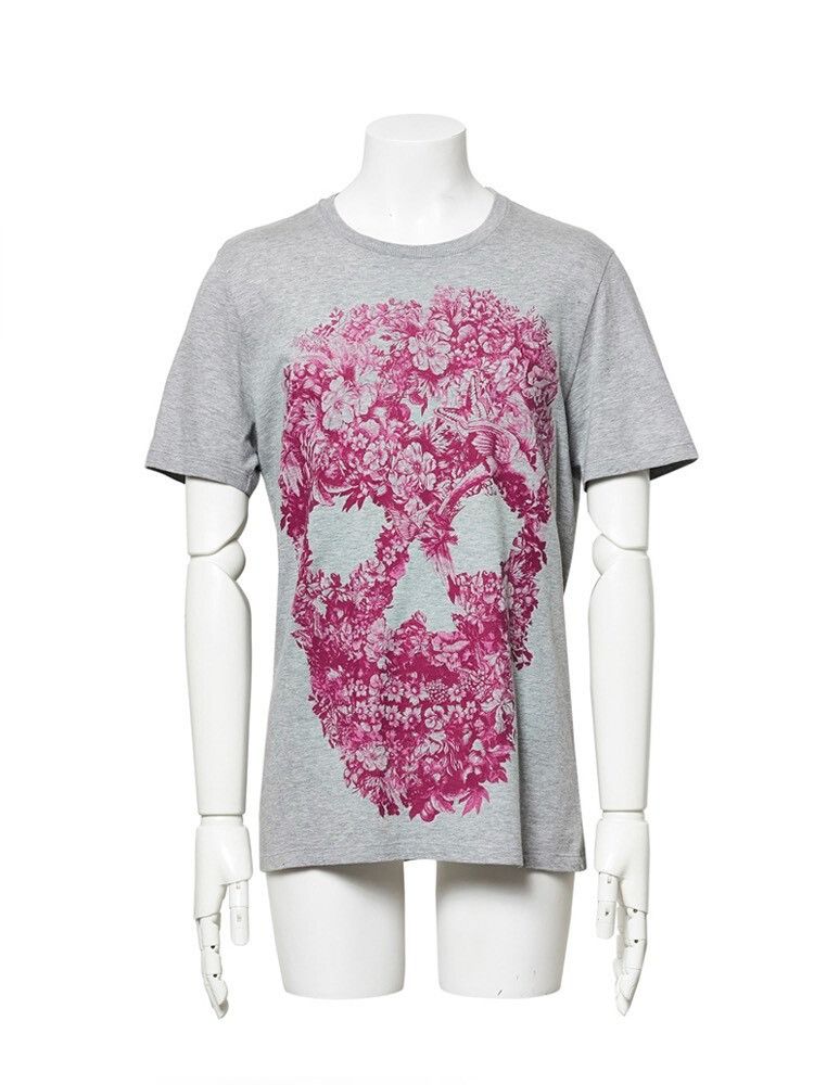 Alexander McQueen pink floral skull print short sleeve t-shirt Size US L / EU 52-54 / 3 - 1 Thumbnail