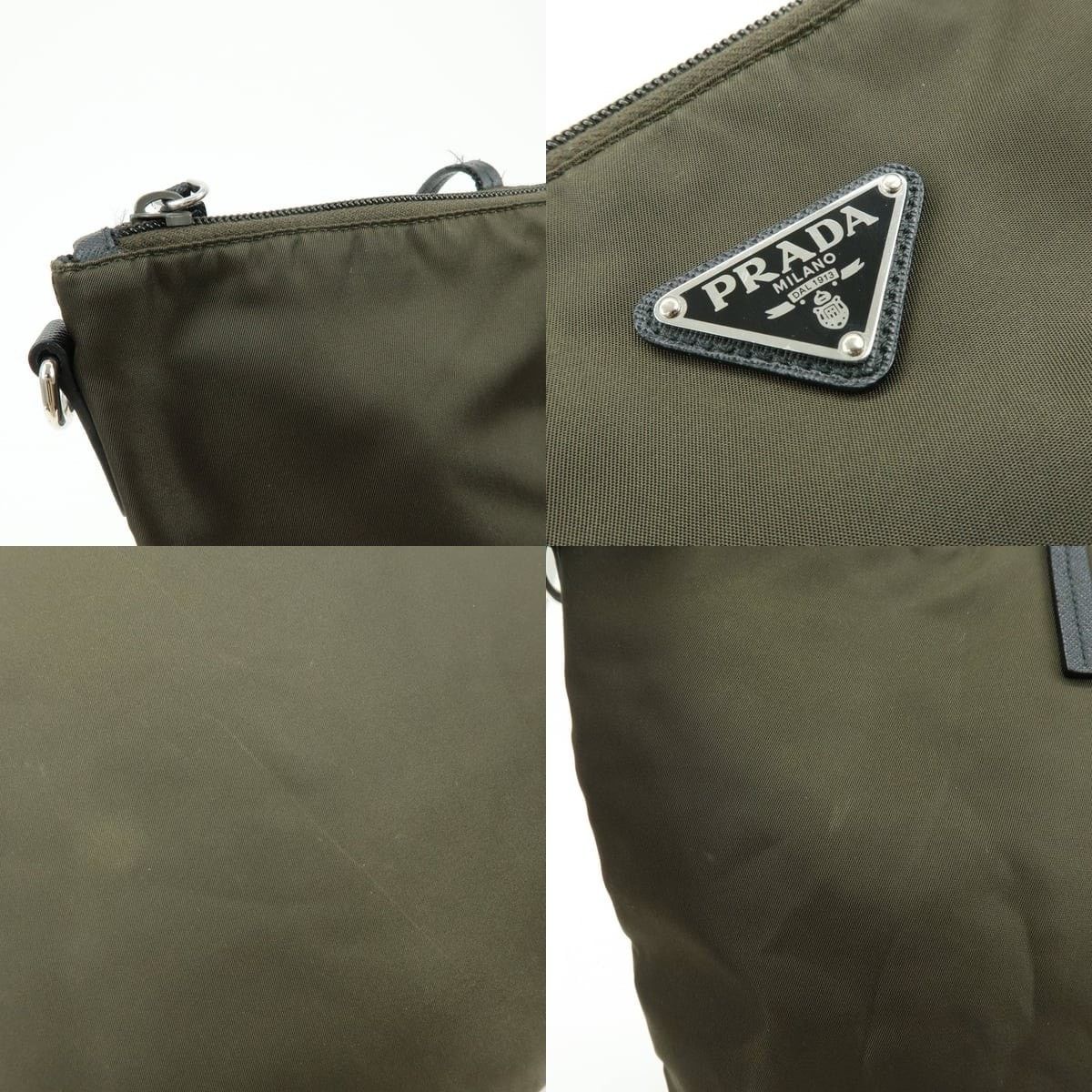 Prada Prada Triangle Logo Nylon Tote Green Size ONE SIZE - 6 Thumbnail
