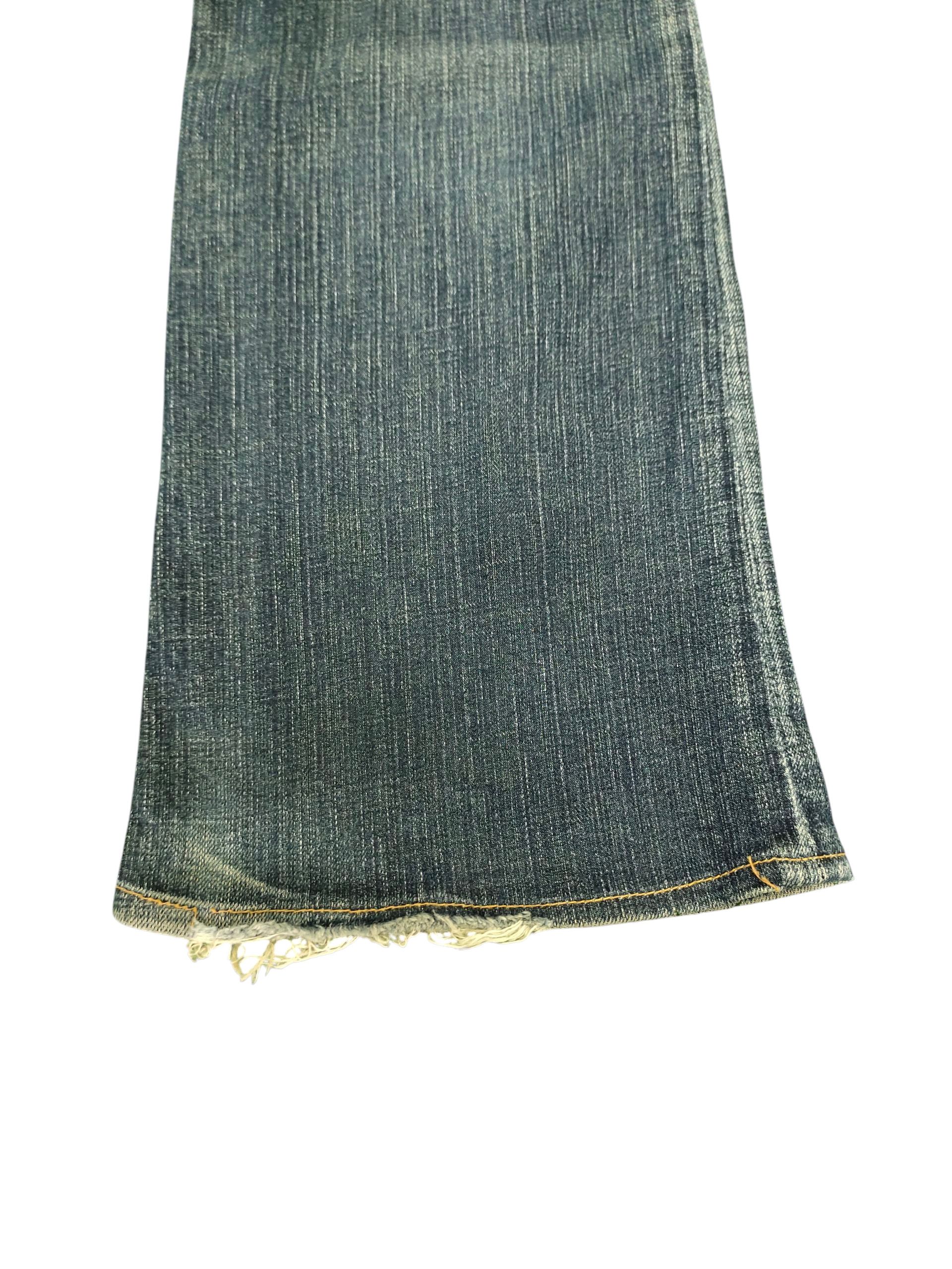 Hysteric Glamour Flare Jeans Blue Cult Clawmark Distress Bootcut Low Rise Y2k Size 26" / US 2 / IT 38 - 6 Thumbnail