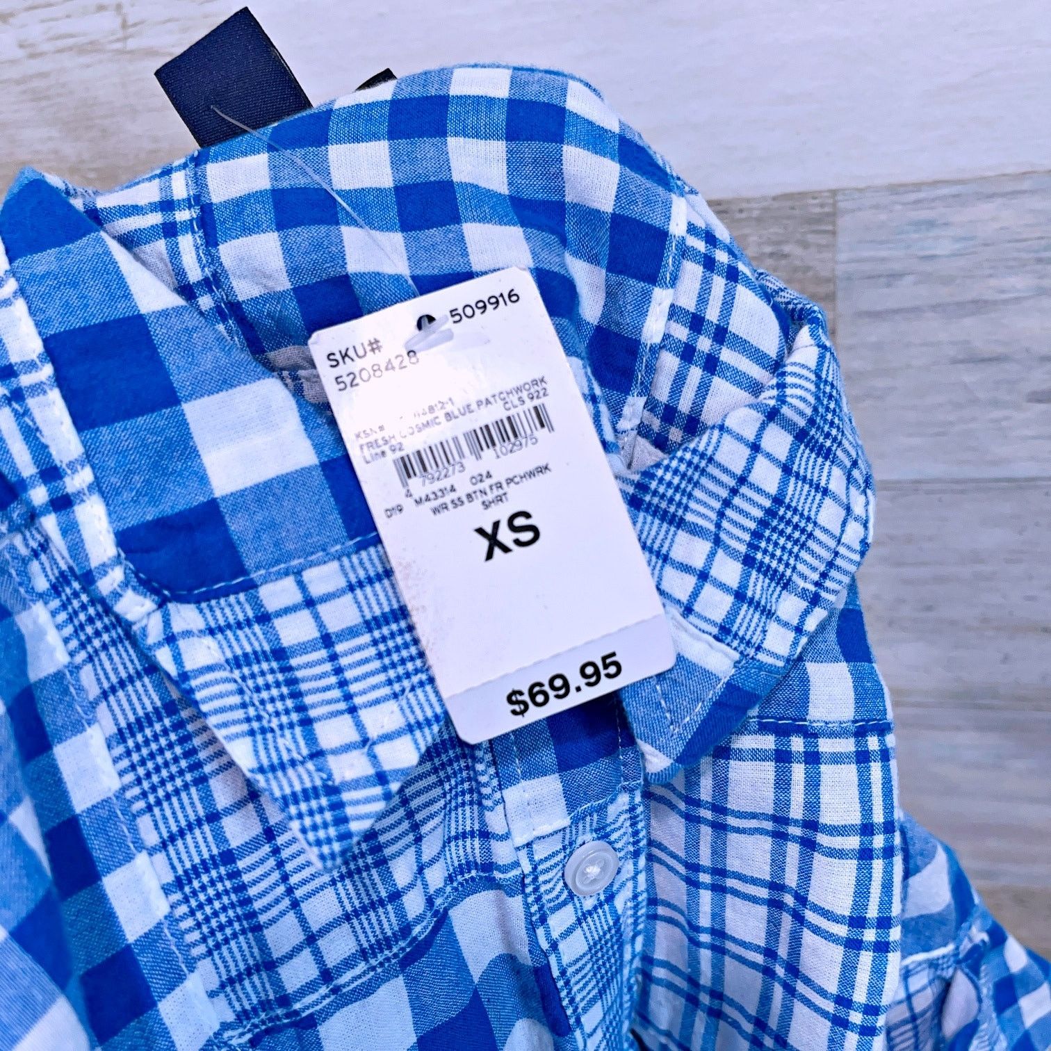 Lands' End Lands End Patchwork Plaid Button Up Shirt Blue Womens XS Size XS / US 0-2 / IT 36-38 - 7 Thumbnail
