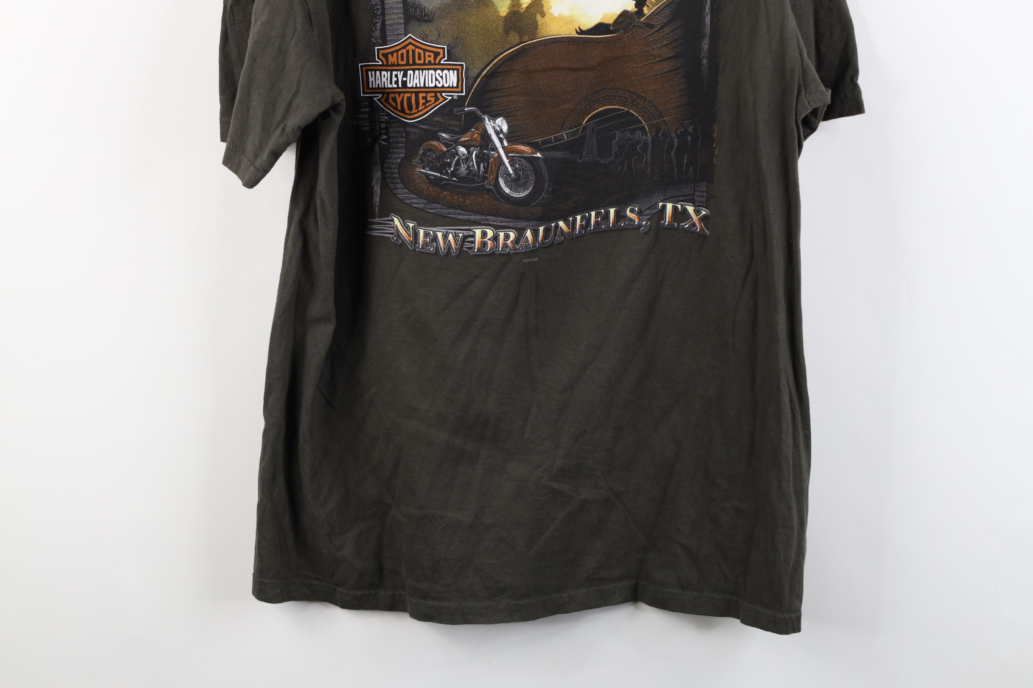 Harley Davidson Y2K Harley Davidson Spell Eagle Short Sleeve T-Shirt Green Size US L / EU 52-54 / 3 - 14 Thumbnail