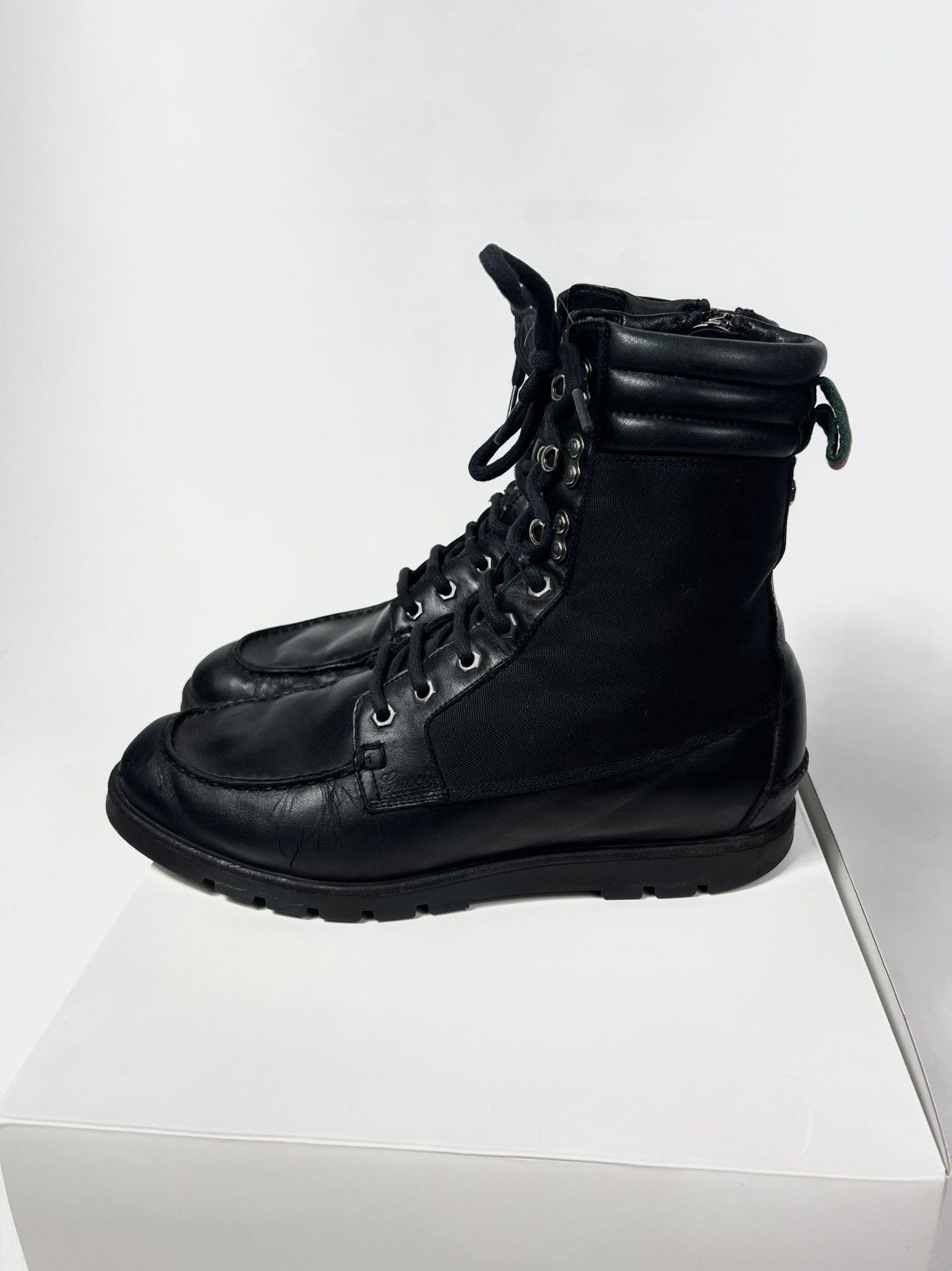 Gucci FW2003 Tom Ford Gucci Black Lace-Up Combat Boots | Grailed