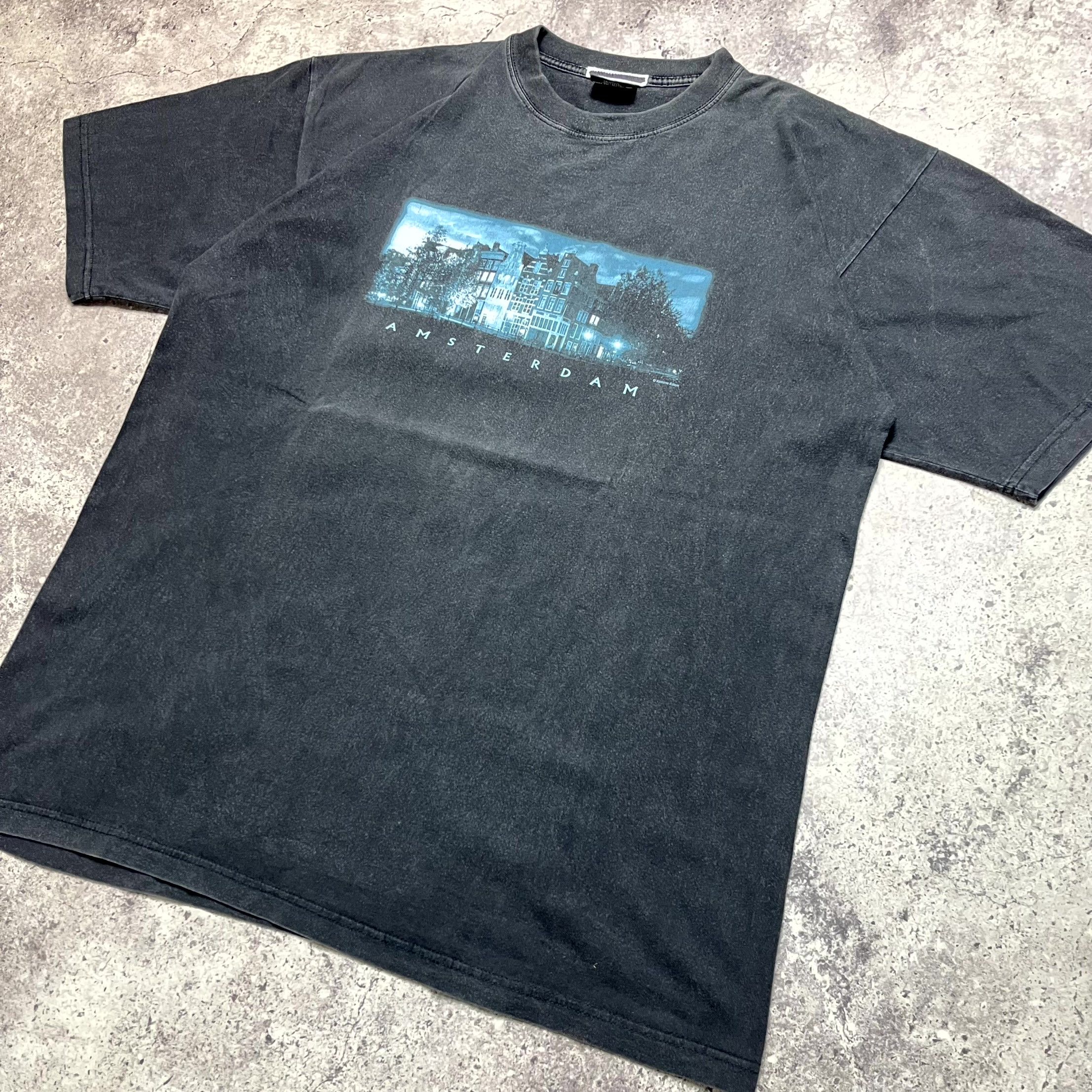 Vintage Vintage Gray Amsterdam Print T-Shirt Oversize Size M Size US M / EU 48-50 / 2 - 2 Thumbnail