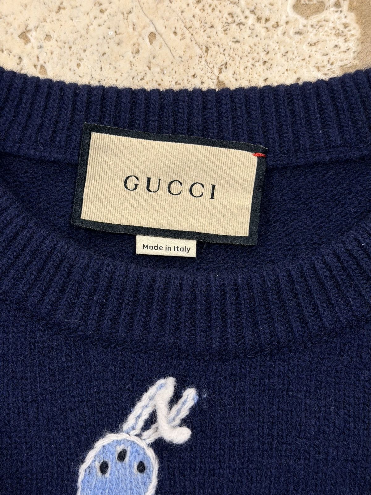 Gucci Gucci SS21 Navy Freya Hartas Edition 'Eschatology' Sweater Size US XXL / EU 58 / 5 - 8 Thumbnail