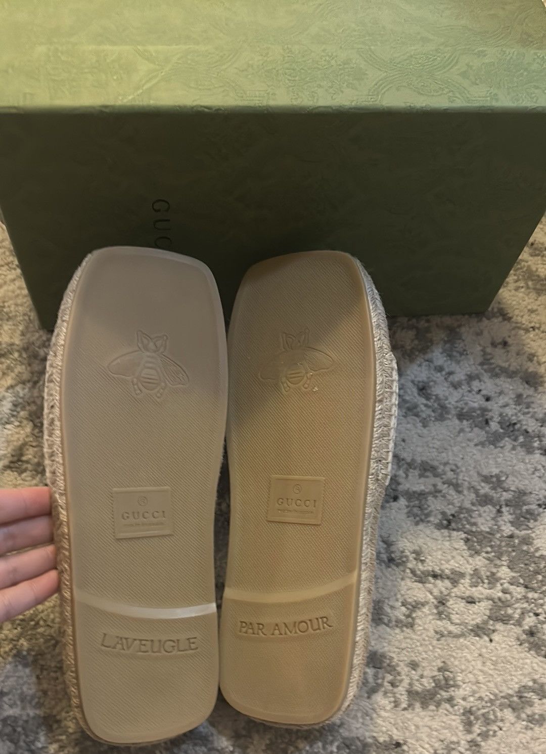 Gucci Gucci Interlocking G Cut-out Espadrille Slide Sandals Size US 10.5 / IT 40.5 - 5 Thumbnail