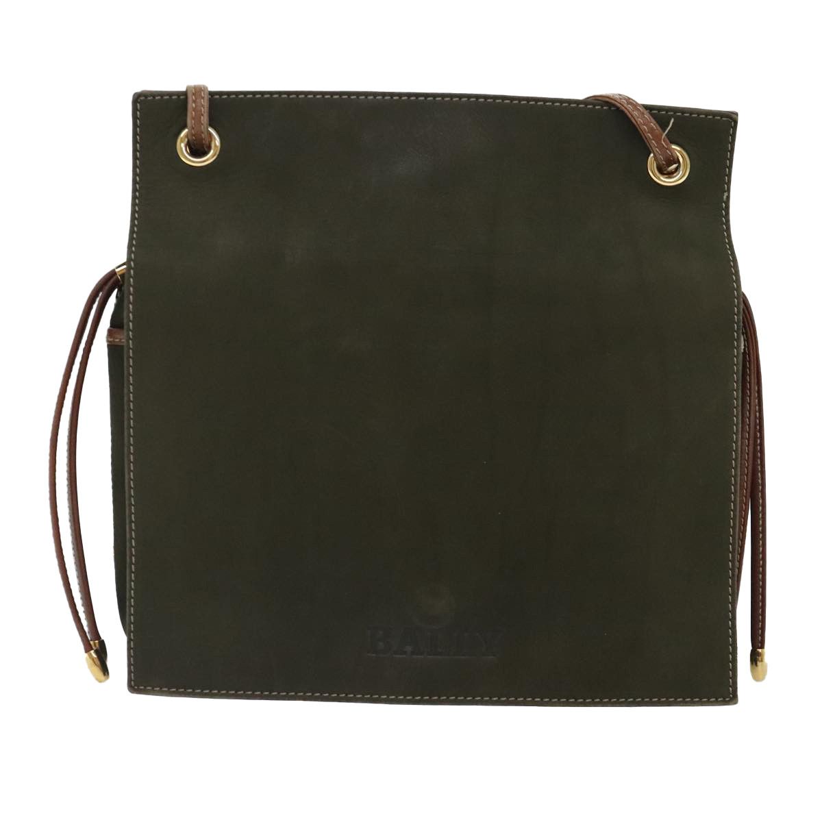 Bally Khaki Suede Shoulder Bag (Pre-Owned) Size ONE SIZE - 1 Thumbnail
