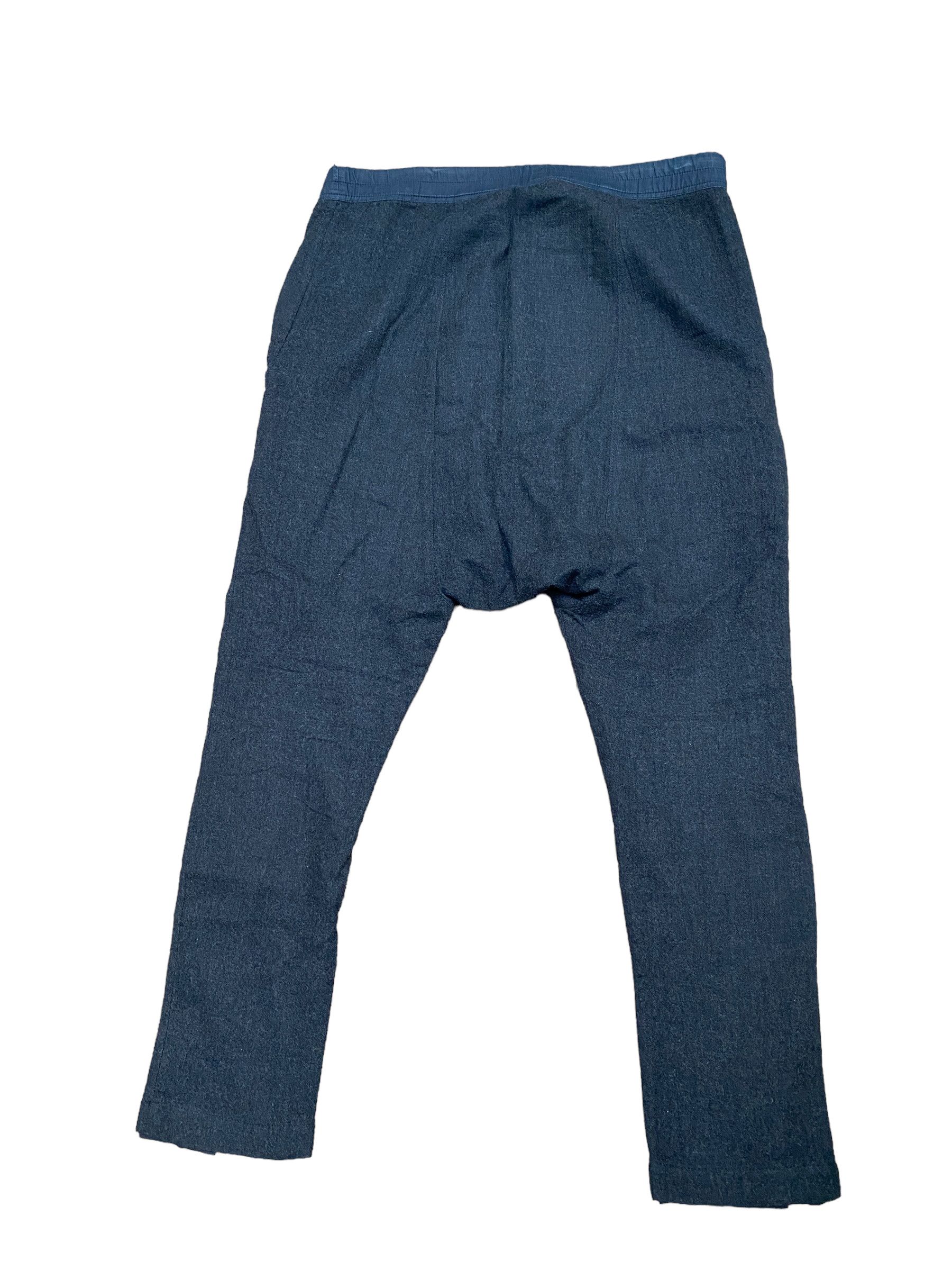 Rick Owens FW 2012 Mountain Black Wool Drop Crotch Pants Size US 32 / EU 48 - 4 Thumbnail