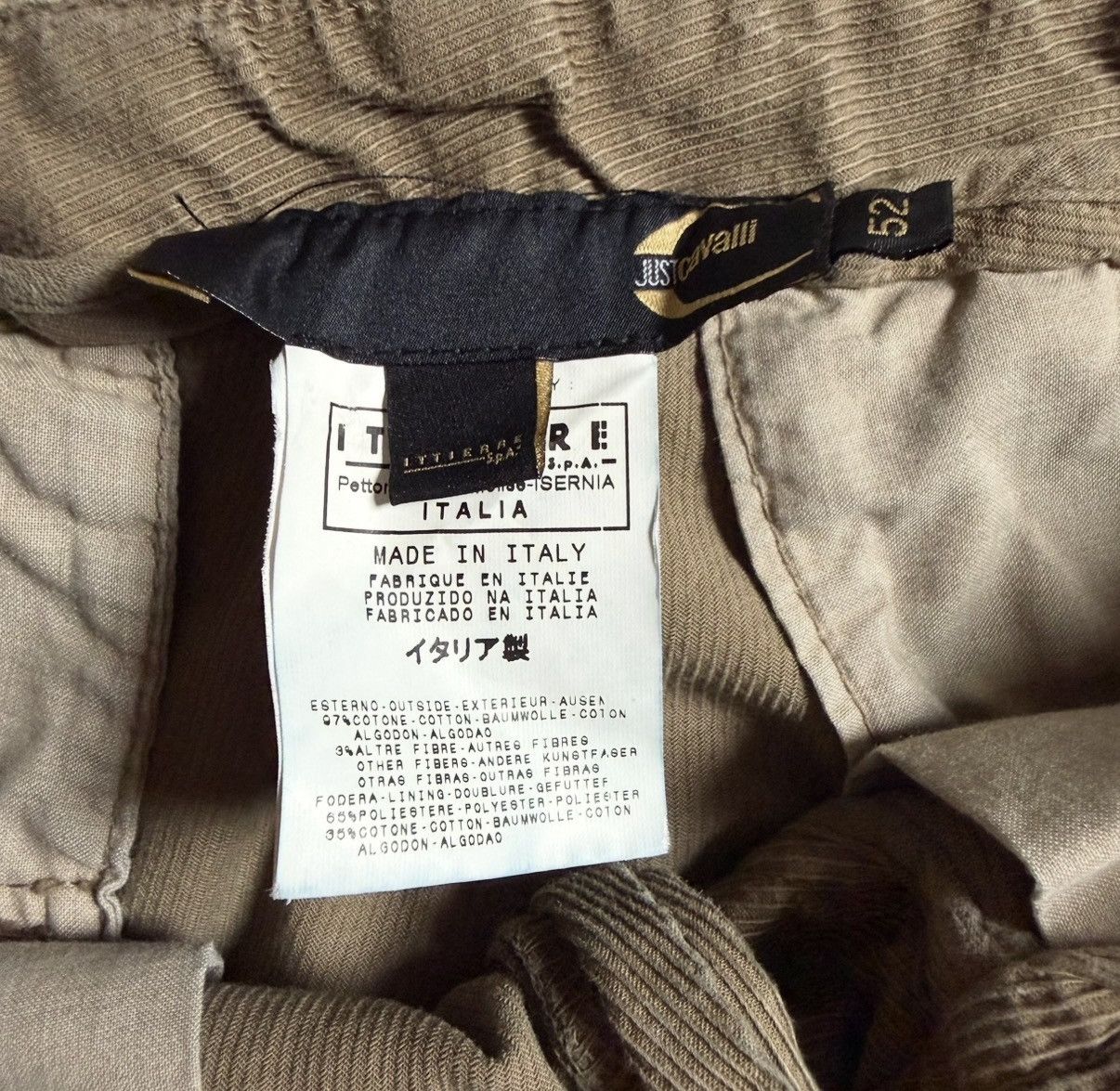 Just Cavalli Just Cavalli X Roberto Cavalli 2006 Velvet Cargo Pants Size US 36 / EU 52 - 8 Thumbnail