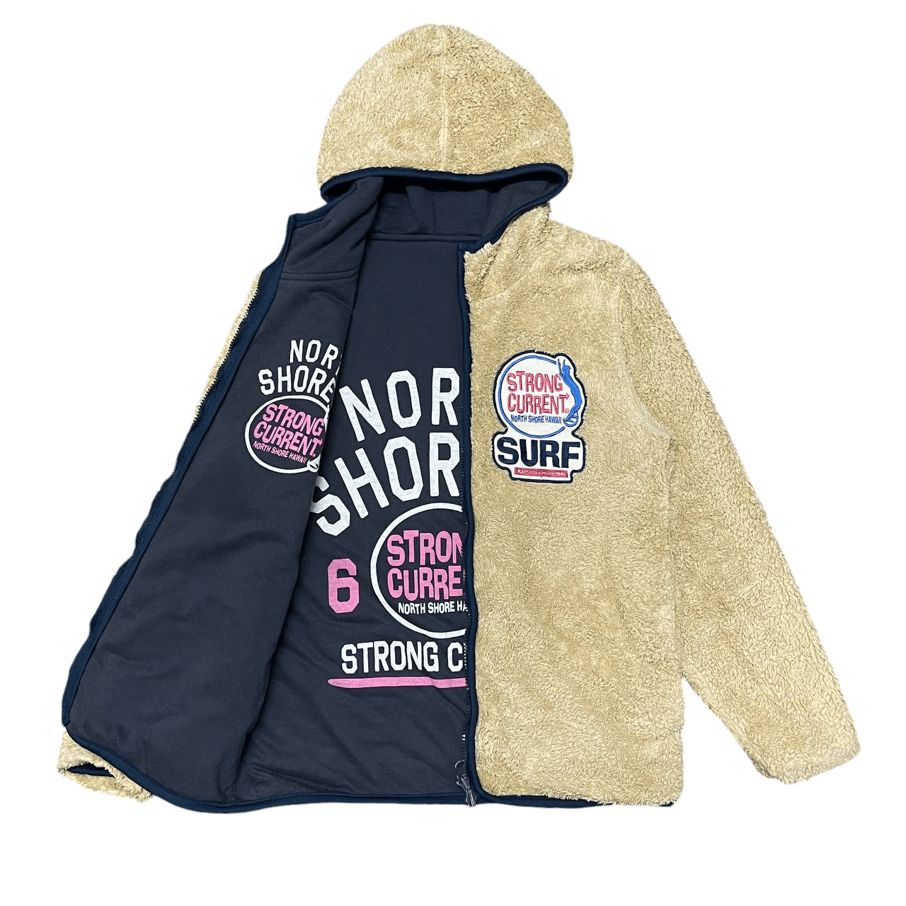 Ocean Current Vintage Strong Current North Shore Hawaii Reversible Hoodie Size US S / EU 44-46 / 1 - 1 Thumbnail