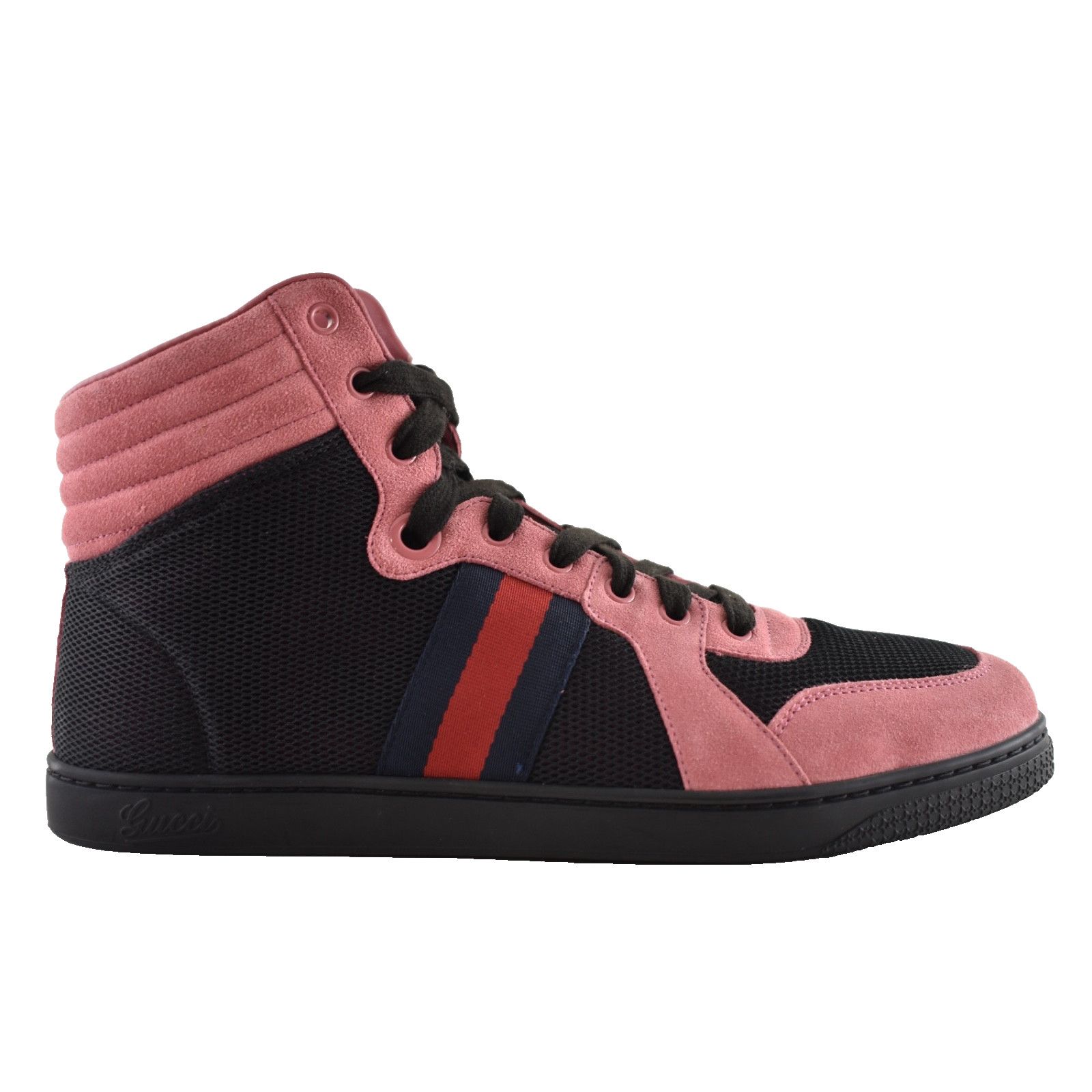 Gucci Gucci Thunder Stretch Black Pink Suede GG High Top US 10 Size US 10 / EU 43 - 1 Thumbnail