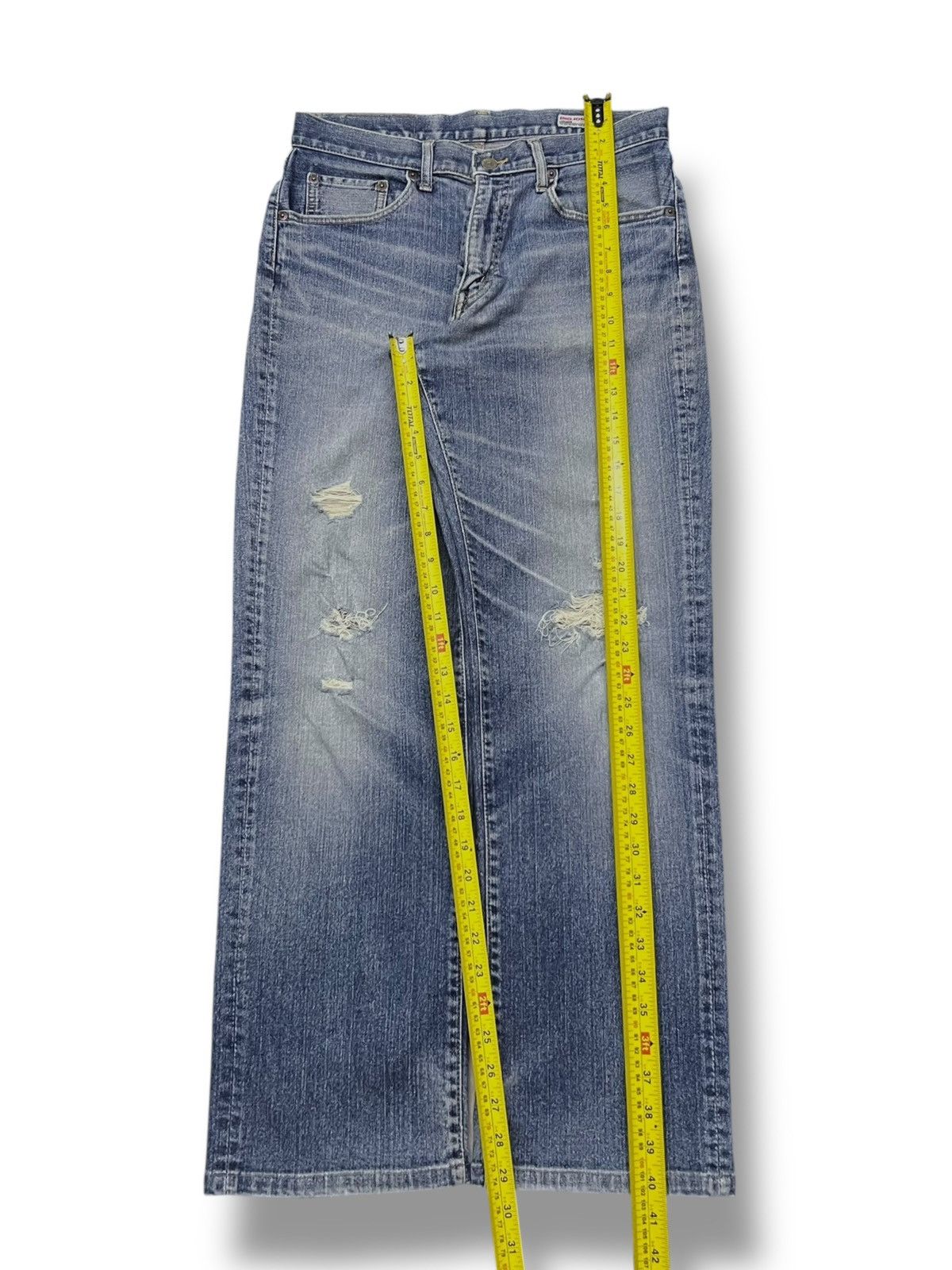 Big John Loose Vintage Big John - Faded Wash, Distressed Denim Size US 32 / EU 48 - 14 Thumbnail