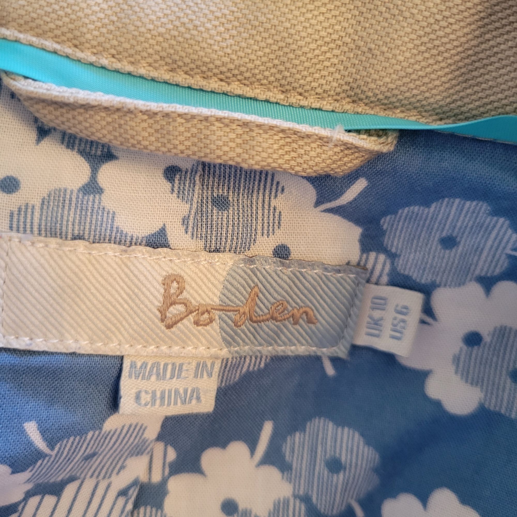 Boden Boden 6 Tan Cotton Moto Jacket Zipper Sleeves Biker WE435 Size M / US 6-8 / IT 42-44 - 4 Thumbnail