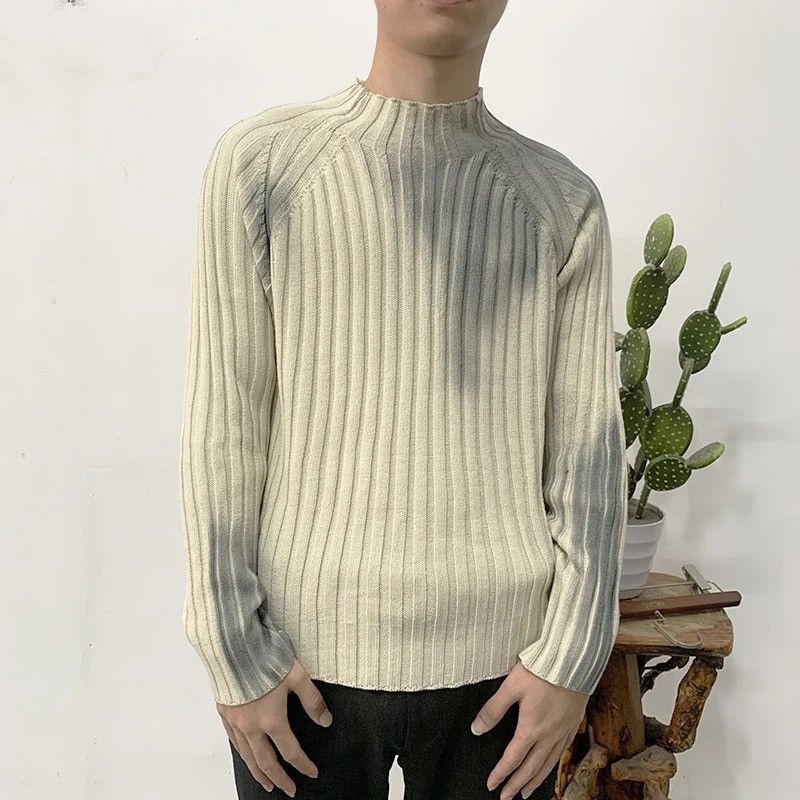 Japanese Brand × Vintage Paint Graffiti Slim Fit Knitted T-shirt Size US L / EU 52-54 / 3 - 1 Thumbnail