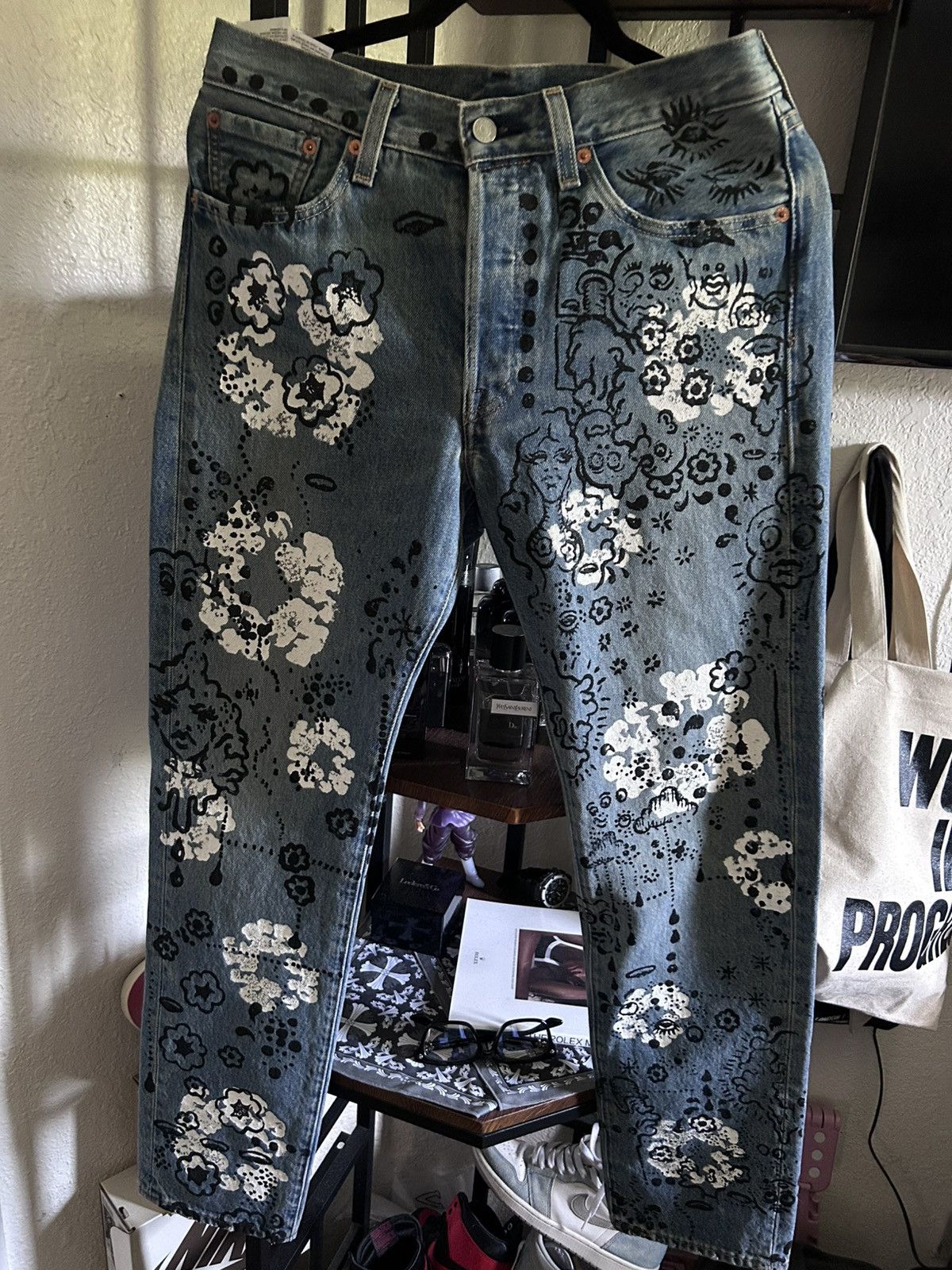 DENIM TEARS × IRAK Denim Tears Cotton Wreath Levis X IRAK Jeans Size US 30 / EU 46 - 1 Thumbnail