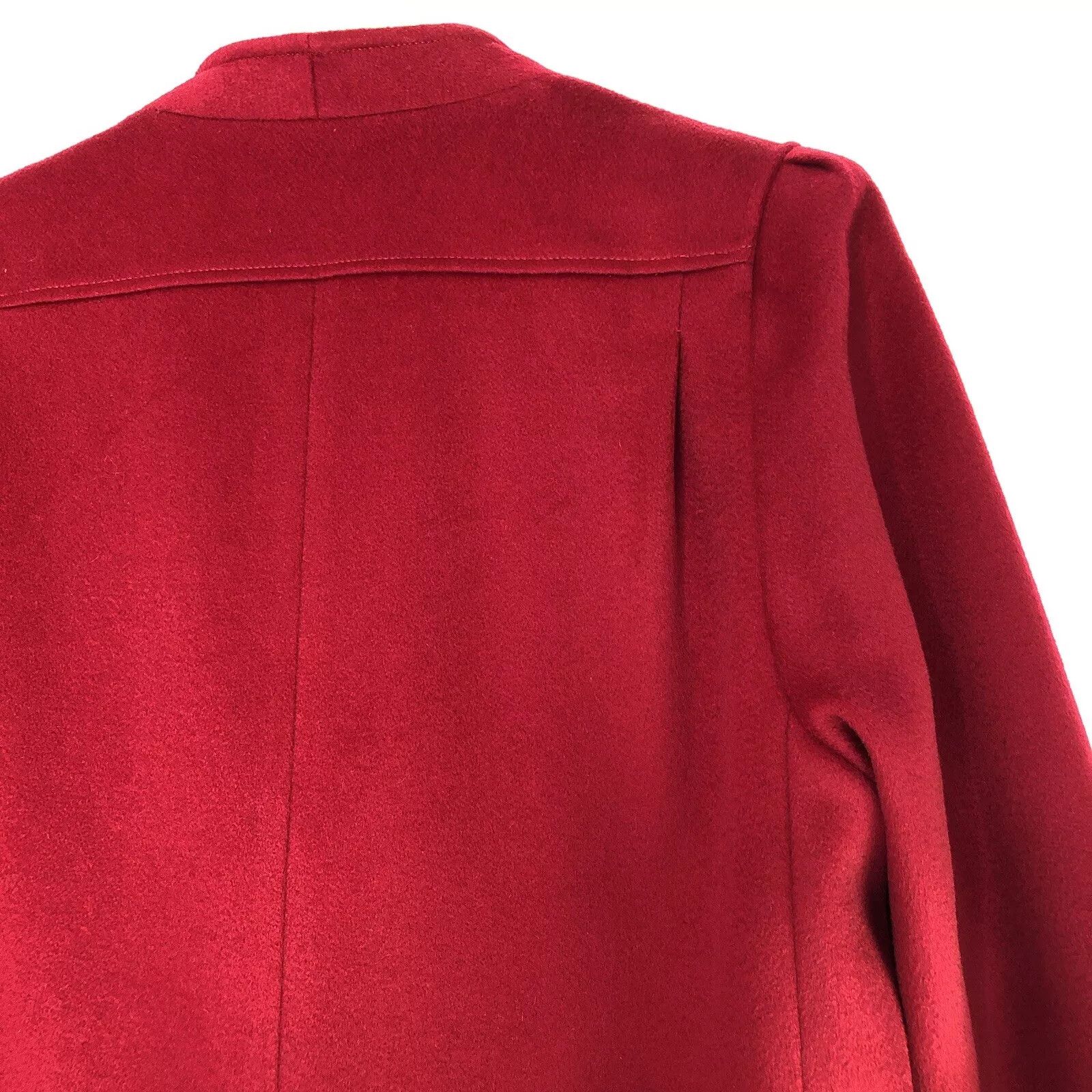 Other Vtg ALORNA Pure Wool Red Pea Coat Petite Double Breasted Size XS / US 0-2 / IT 36-38 - 9 Thumbnail
