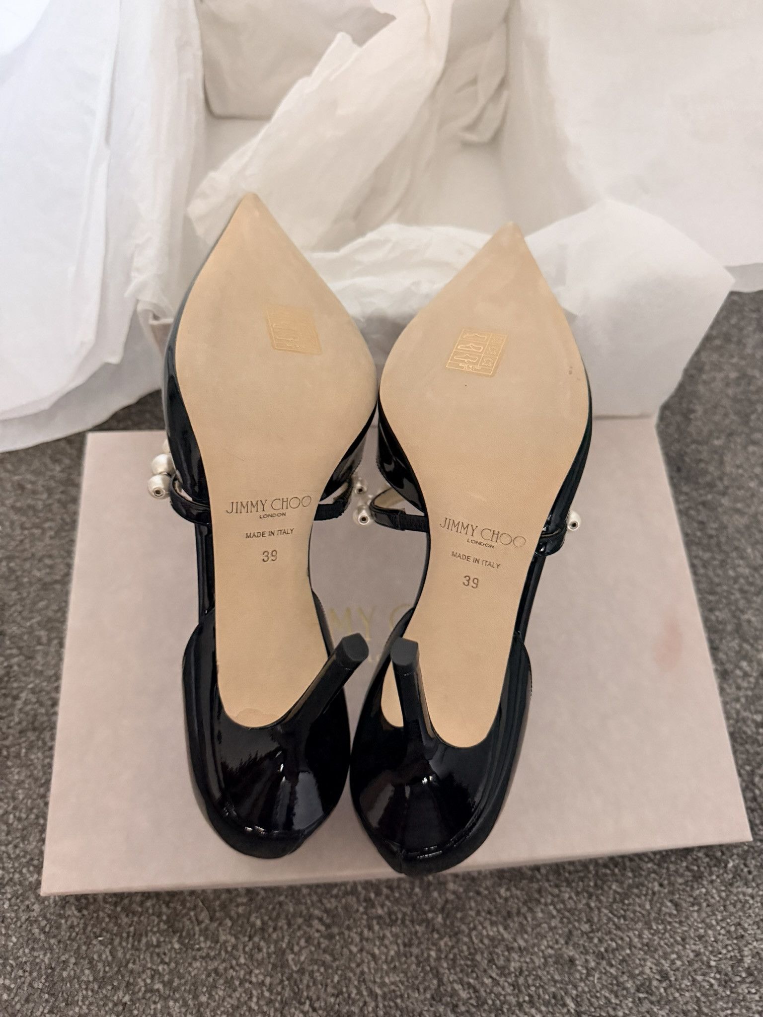 Jimmy Choo Jimmy Choo Aurelie 85 l 39 Black/ White Size US 9 / IT 39 - 6 Thumbnail