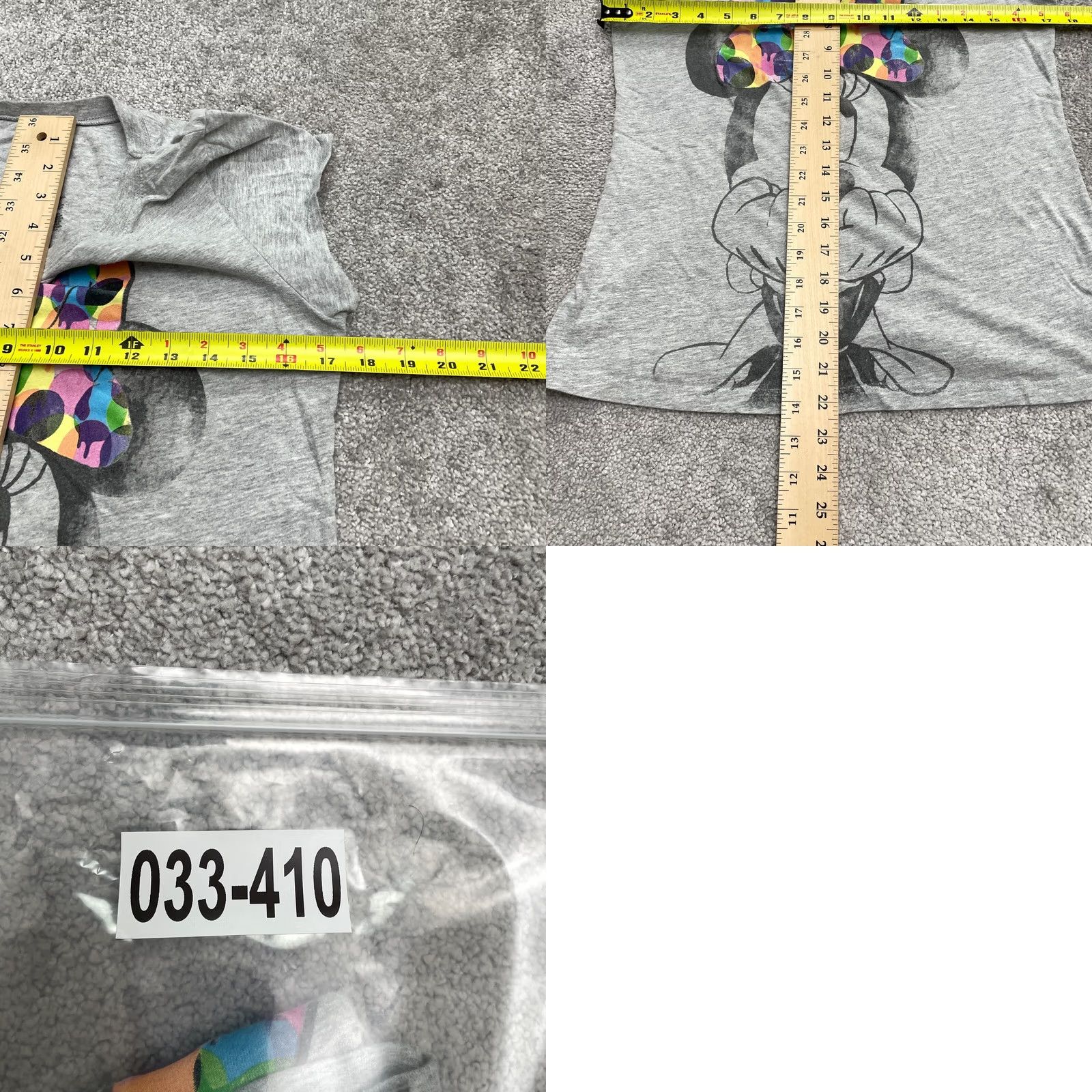 Disney Disney Minnie Mouse Graphic T-Shirt Junior Large Gray Crew Neck Short Sleeve Tee Size S / US 4 / IT 40 - 8 Thumbnail