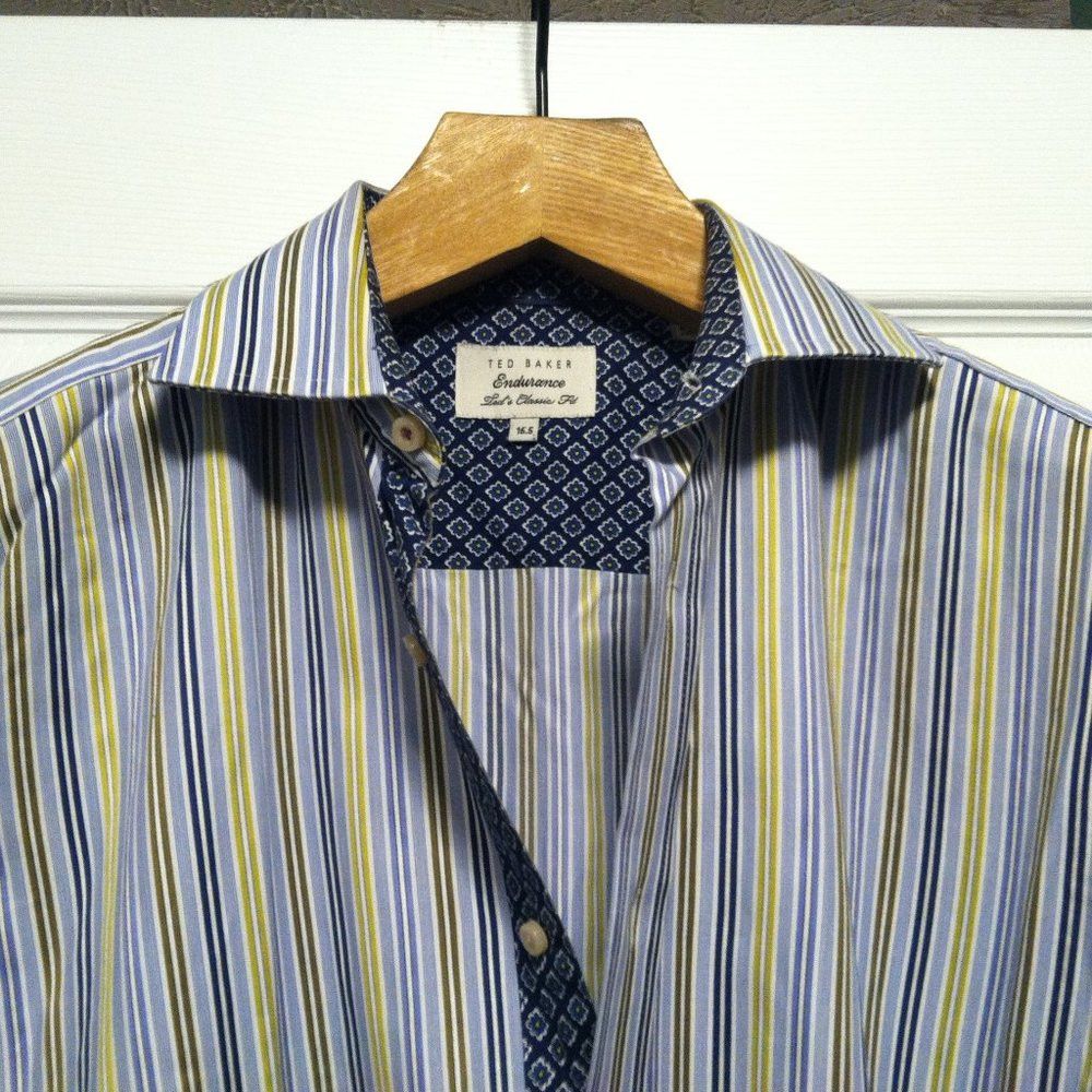 Ted Baker TED BAKER MENS 100%COTTON CASUAL SHIRT SIZE: 16.5 Size US L / EU 52-54 / 3 - 2 Thumbnail