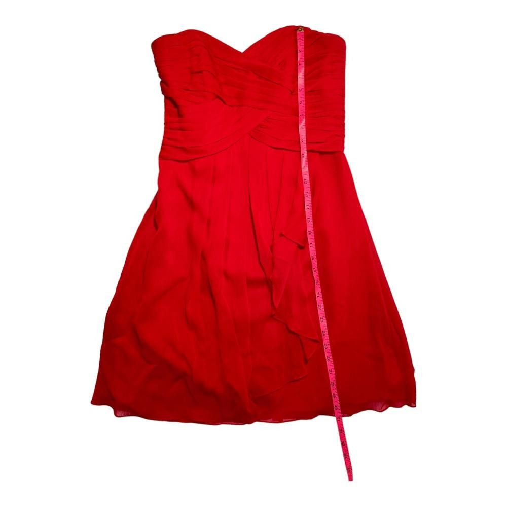 Designer David’s Bridal l Crinkle Chiffon Sweetheart Dress Size 6 Size M / US 6-8 / IT 42-44 - 7 Thumbnail