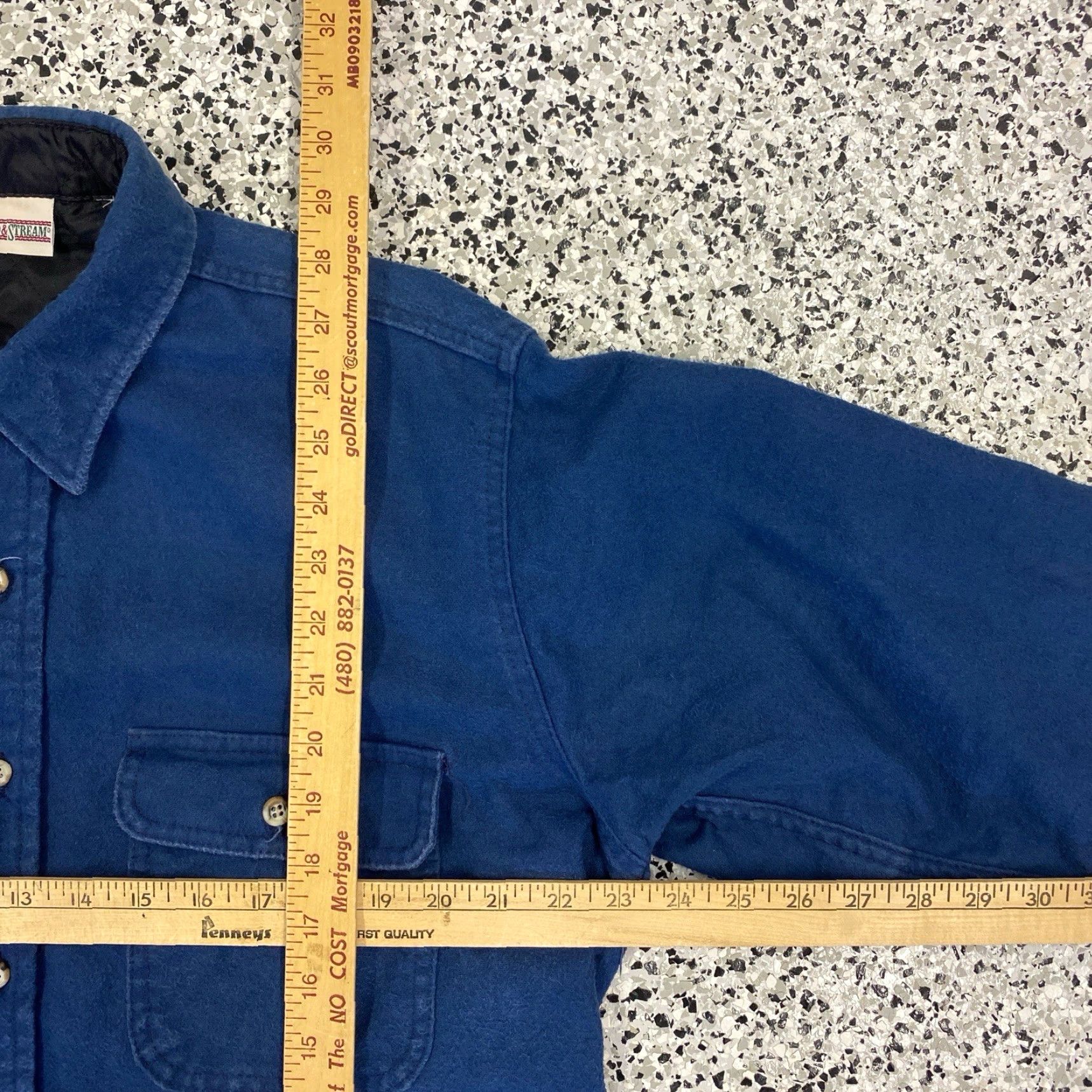CLOT VINTAGE Field & Stream Chamois Cloth Shirt Long Sleeve Button Up 90s Blue Size L Men Size US L / EU 52-54 / 3 - 3 Thumbnail